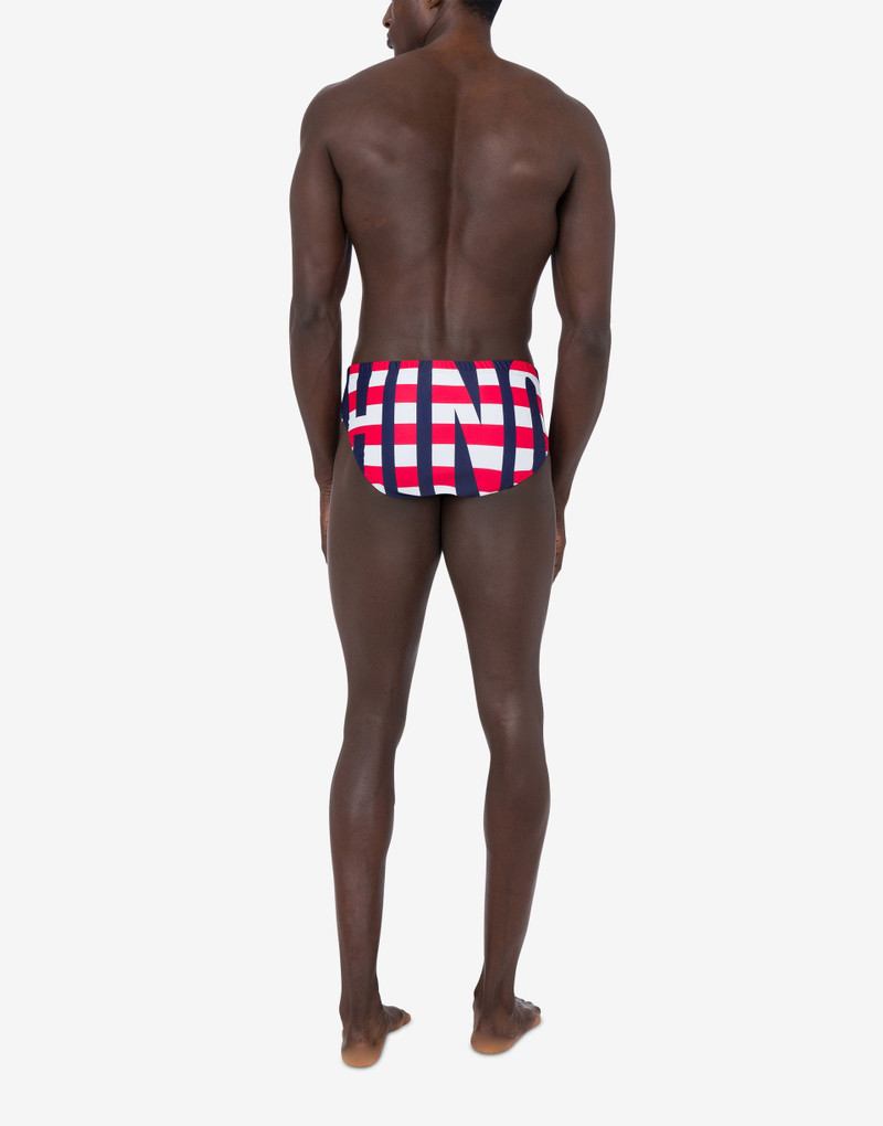 Moschino SWIM SLIP STRIPED LETTERING LOGO outlook