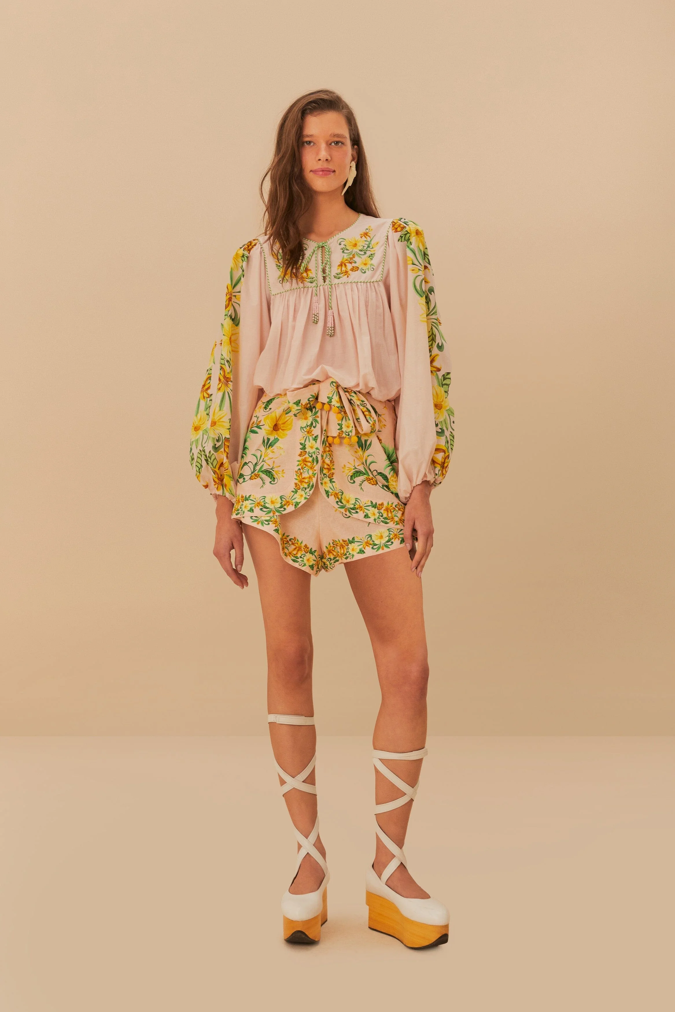 Pink Botanical Beauty Lenzing™ Ecovero™ Euroflax™ Shorts - 1