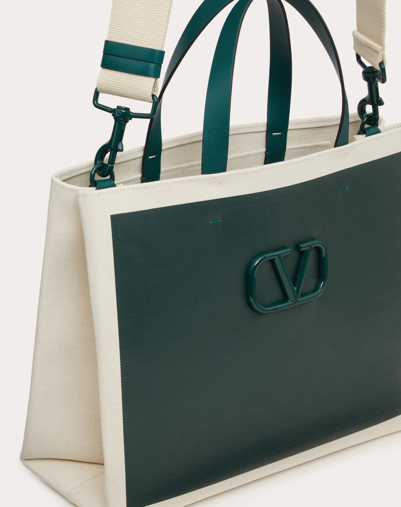 VLOGO SIGNATURE CANVAS SHOPPING BAG 7