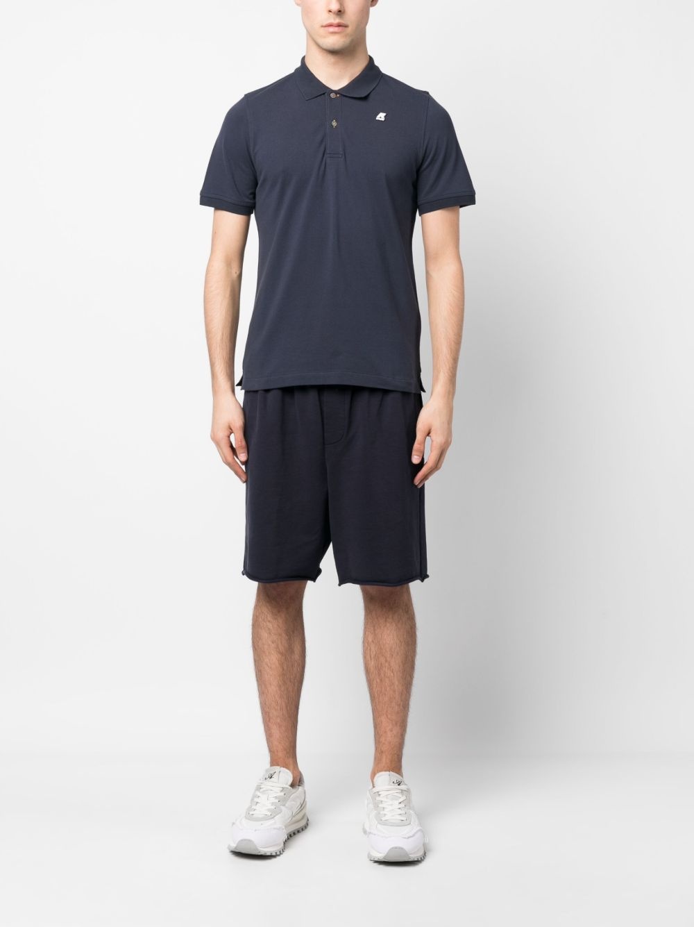 logo-patch polo shirt - 2
