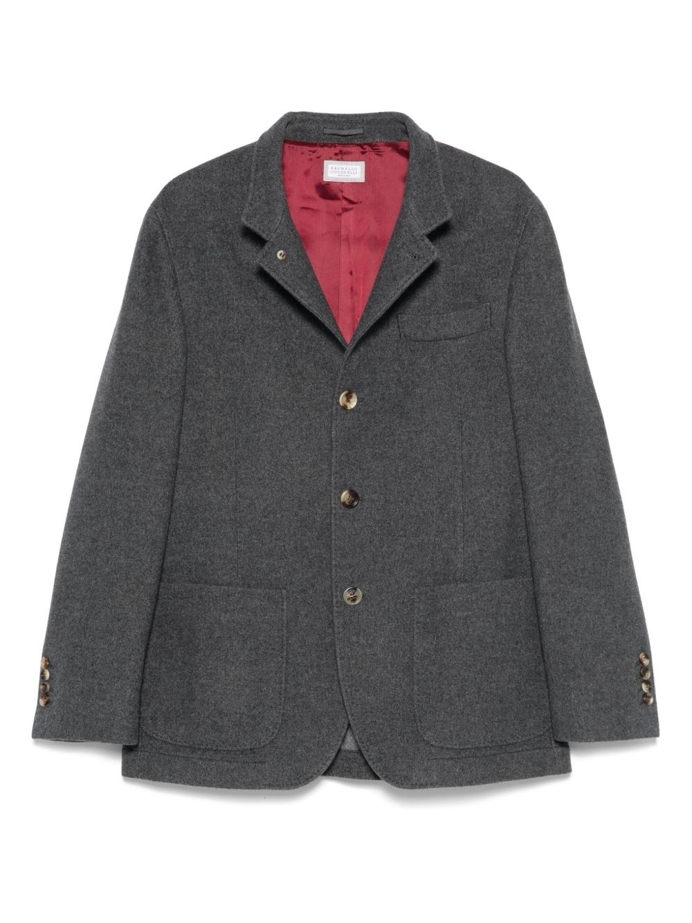 Cashmere single-breasted jacket - 1