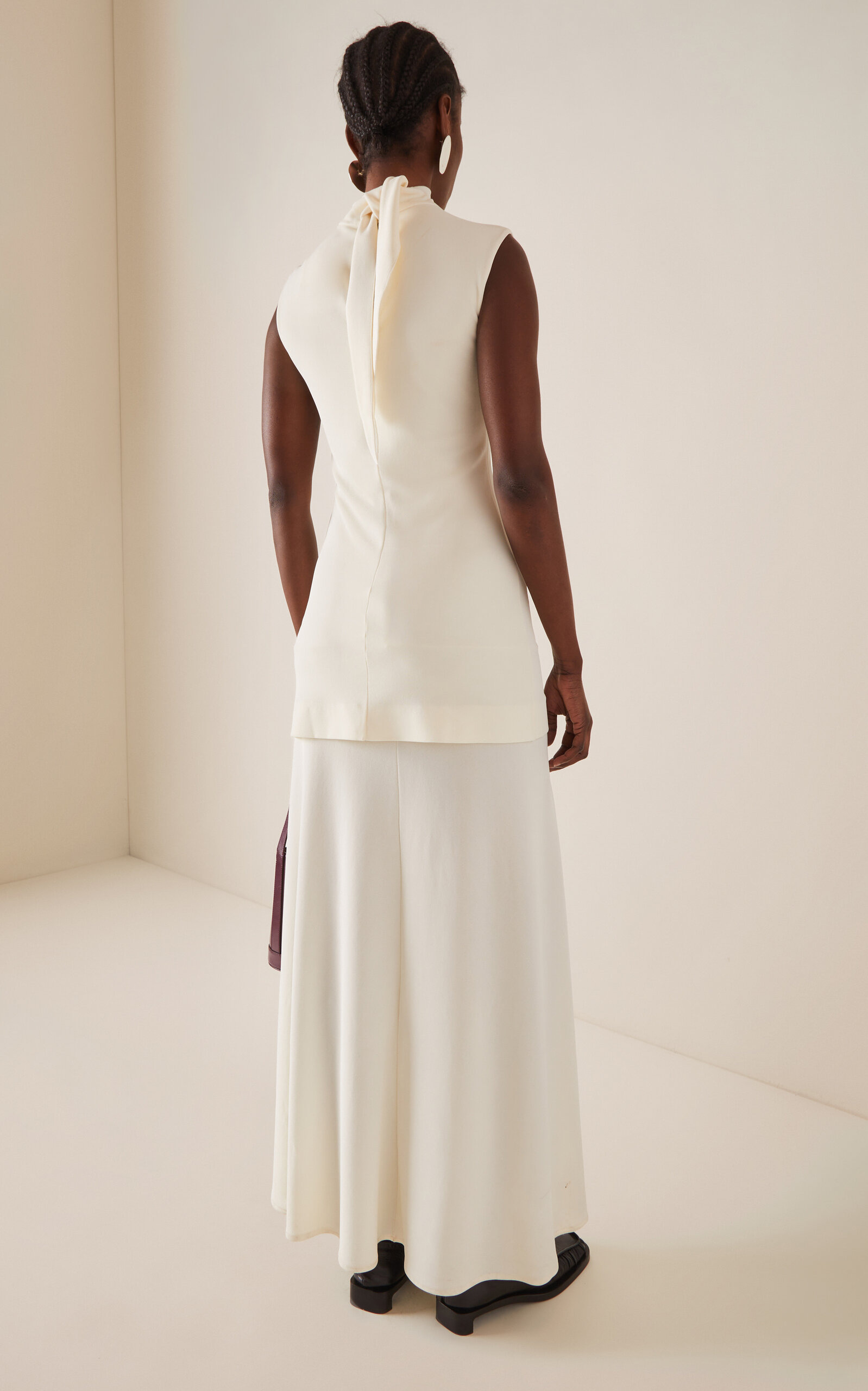 Turtleneck Midi Dress ivory - 4