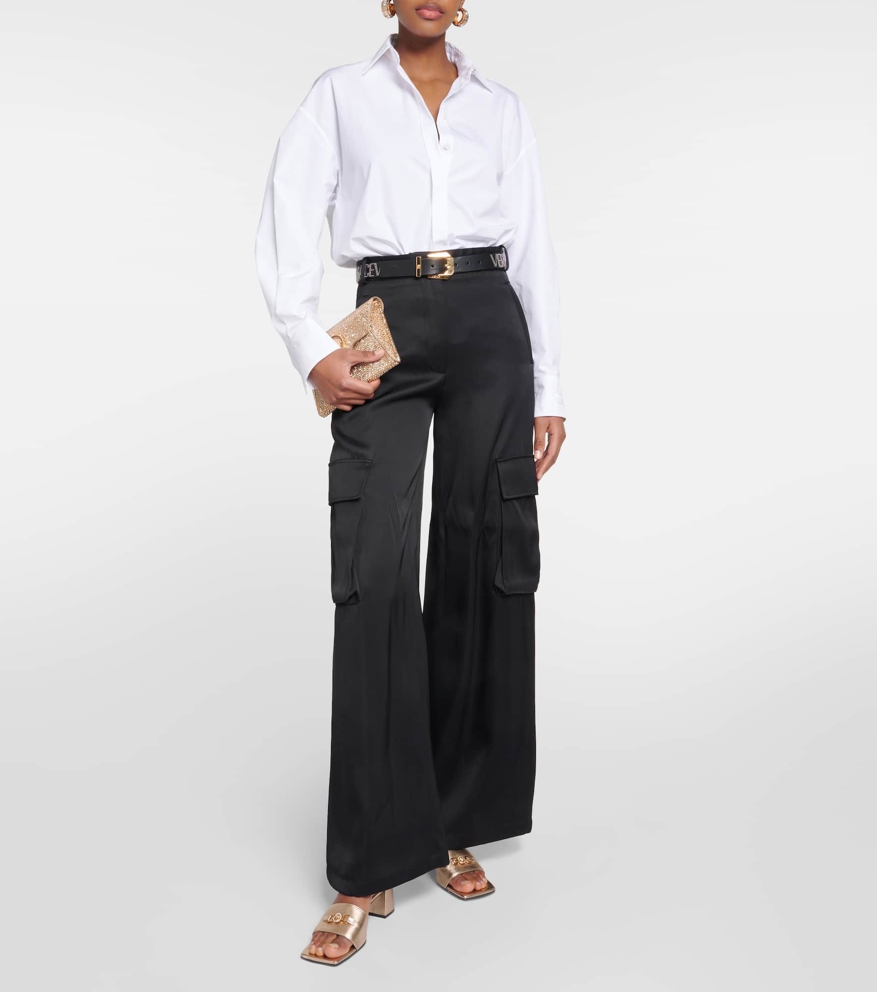Medusa '95 metallic leather mules - 2