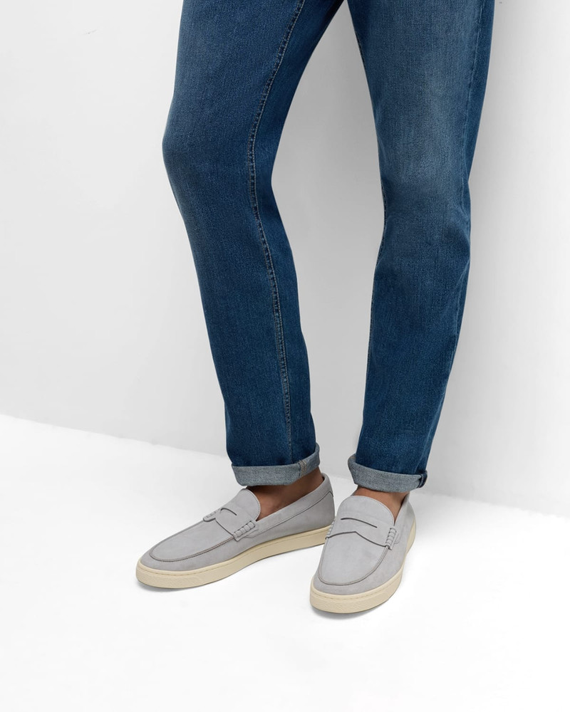 Brunello Cucinelli Men's Suede Moccasin Penny Loafers outlook