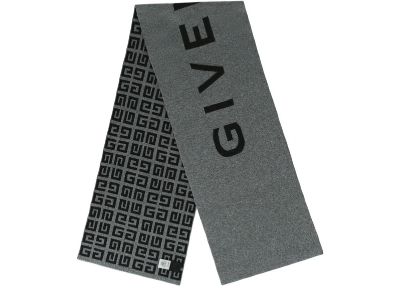 Givenchy Givenchy Double Face Logo Scarf Grey/Multi outlook