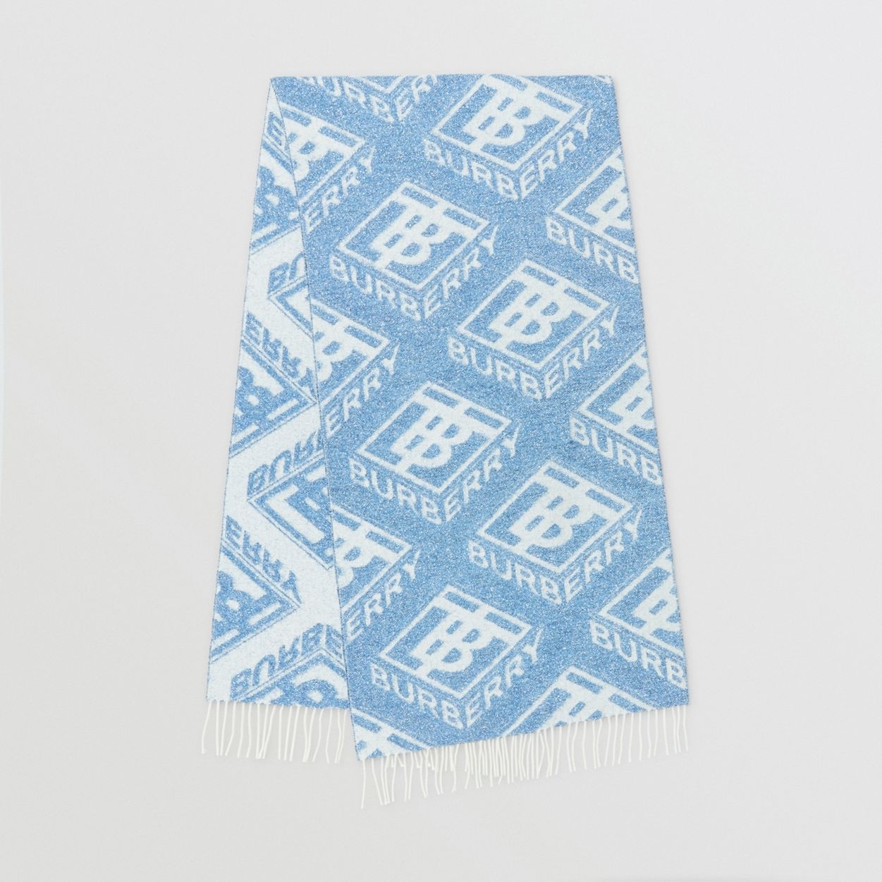 Metallic Monogram Wool Blend Scarf - 1