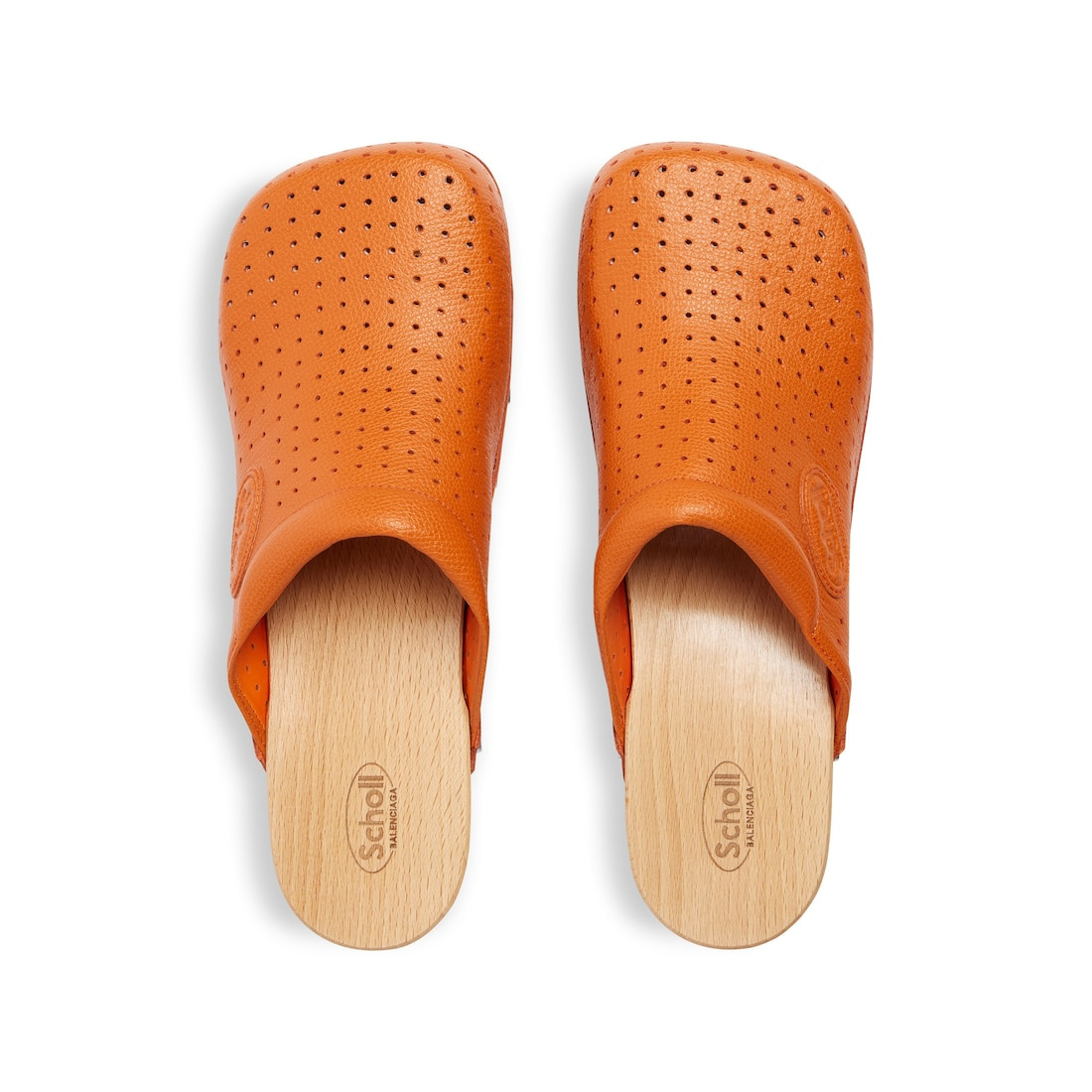 Women's Balenciaga I Scholl 40mm Clog Mule  in Pastel Orange - 6