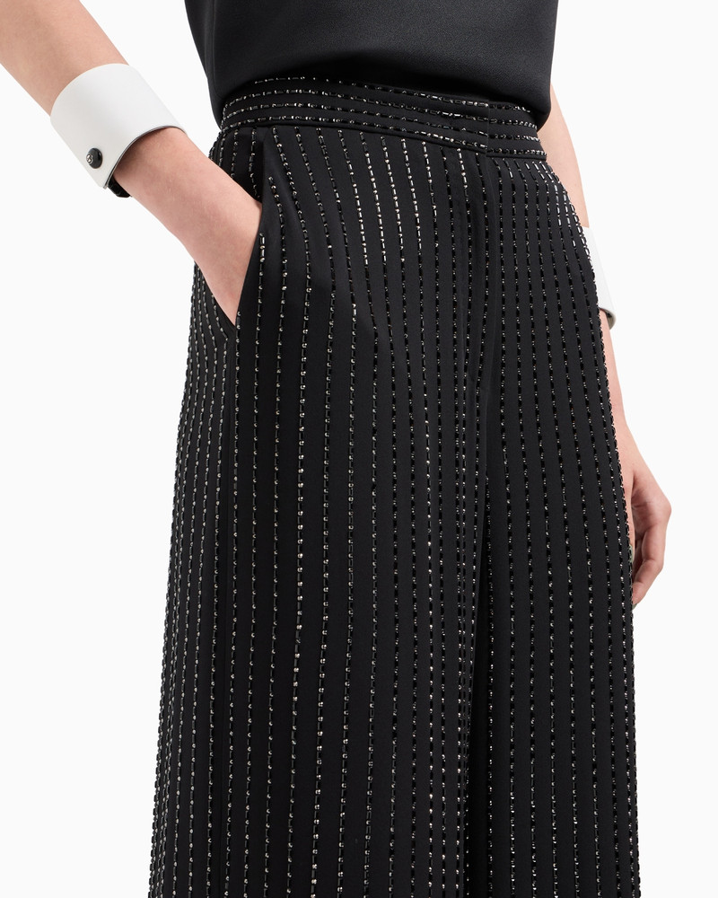 EMBROIDERY로 WIDE-LEG SILK 트레이너 5