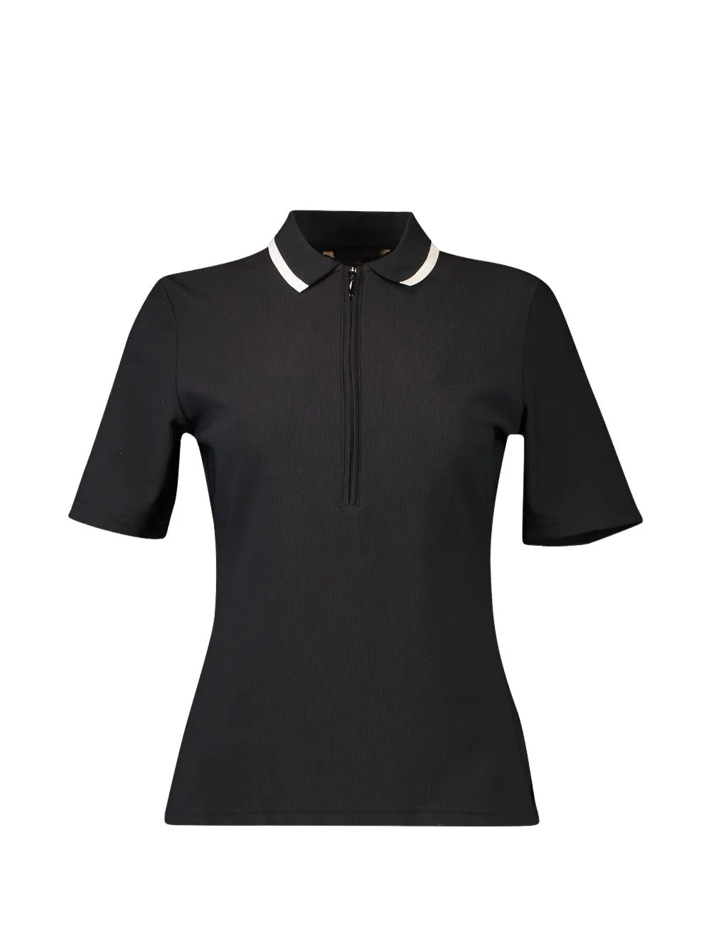 Cassia ribbed half-zip top - 1
