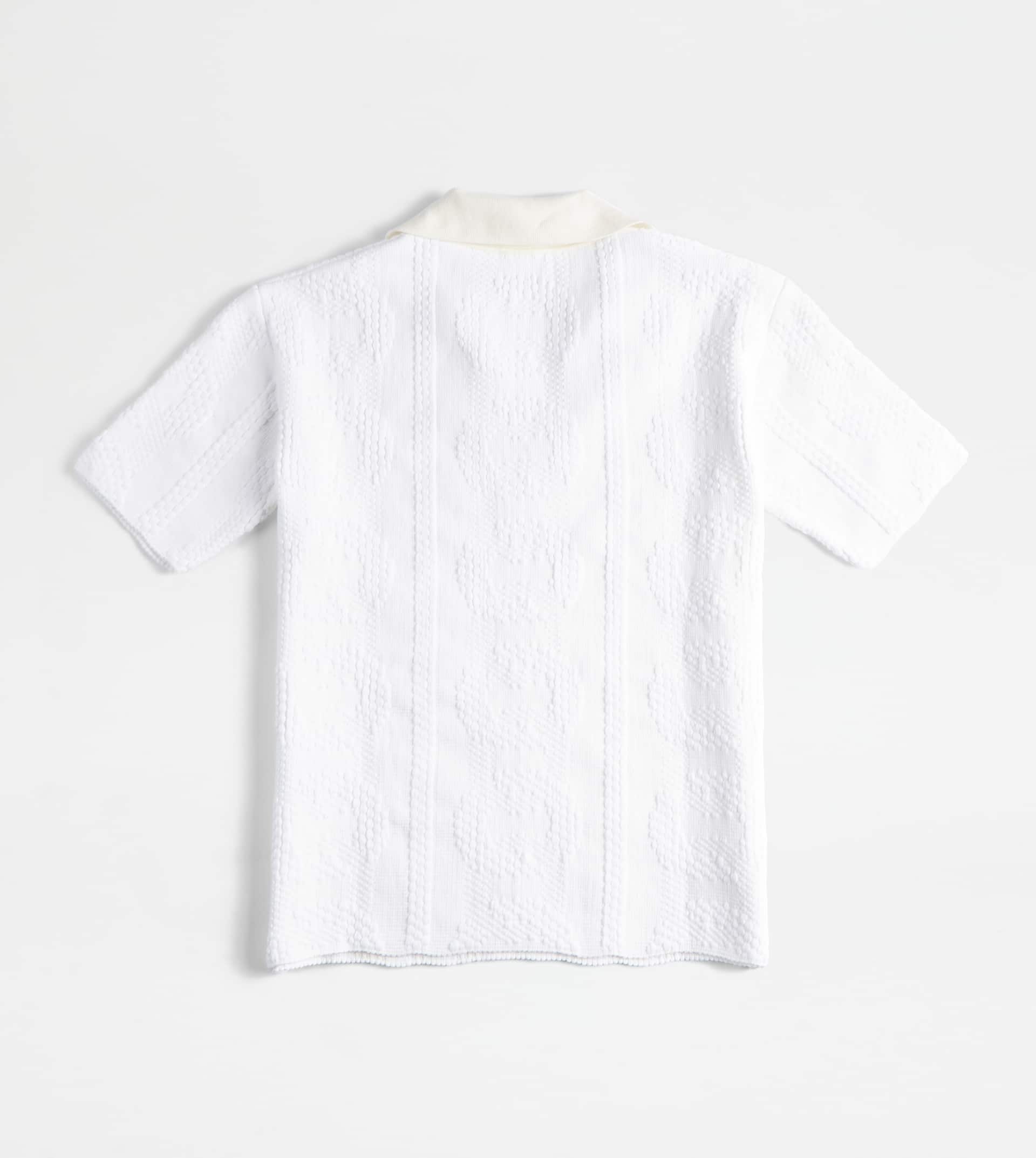 JACQUARD POLO SHIRT - WHITE - 4