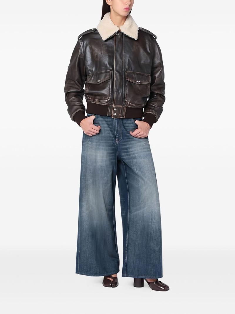 HALFBOY®️ leather bomber jacket outlook