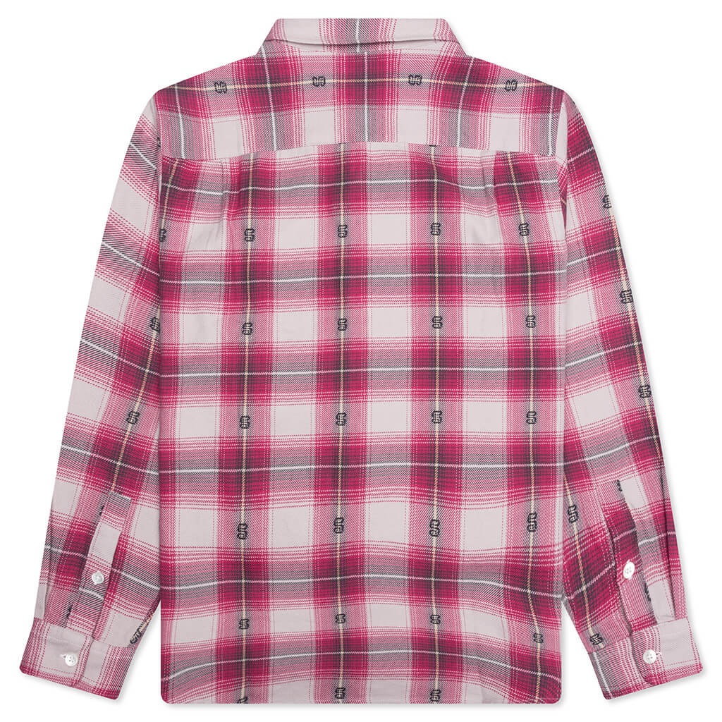 MOTIF PLAID SHIRT - PINK - 2