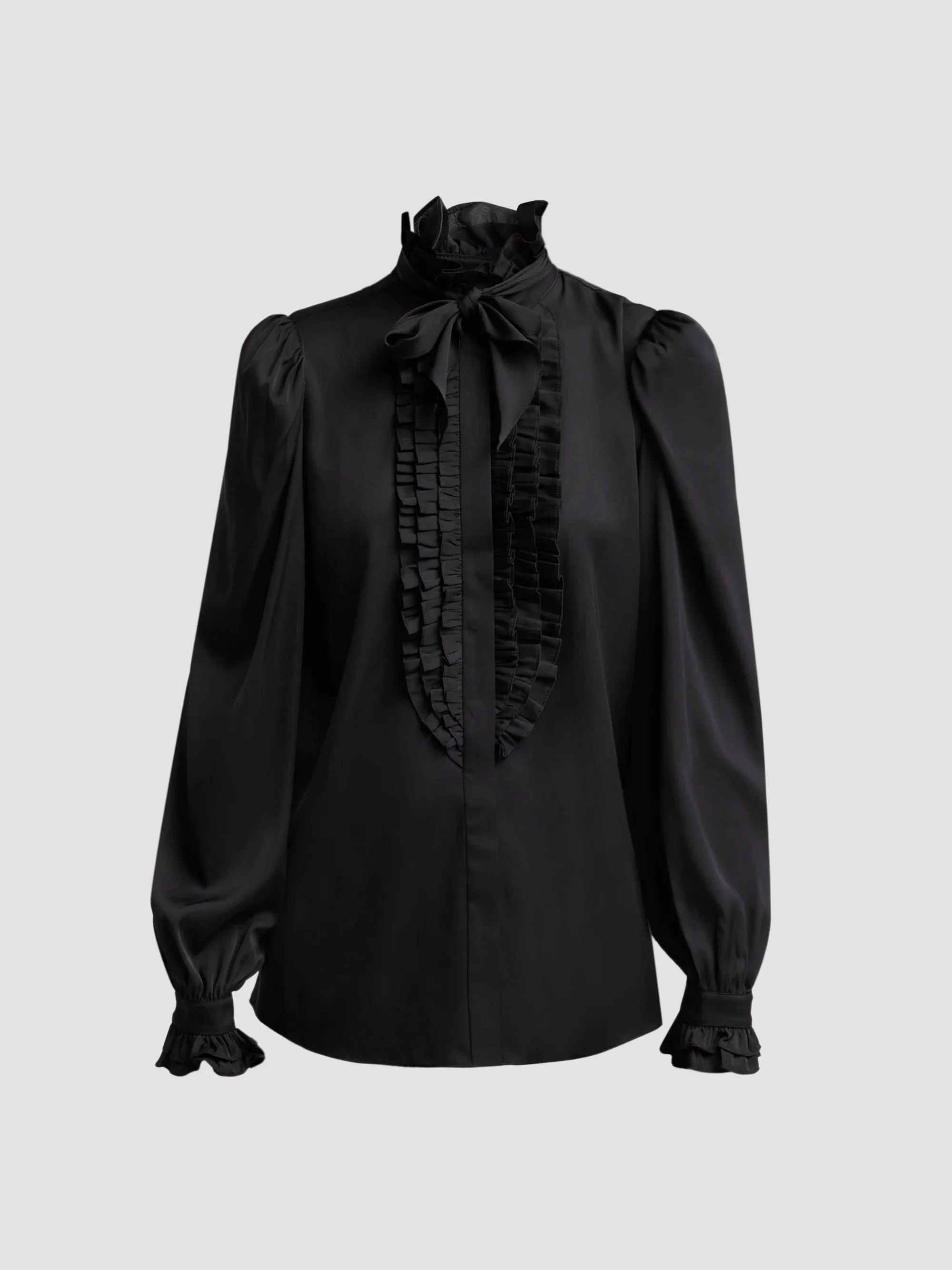 Women's North Silk Gerogette Blouse - Black - 1