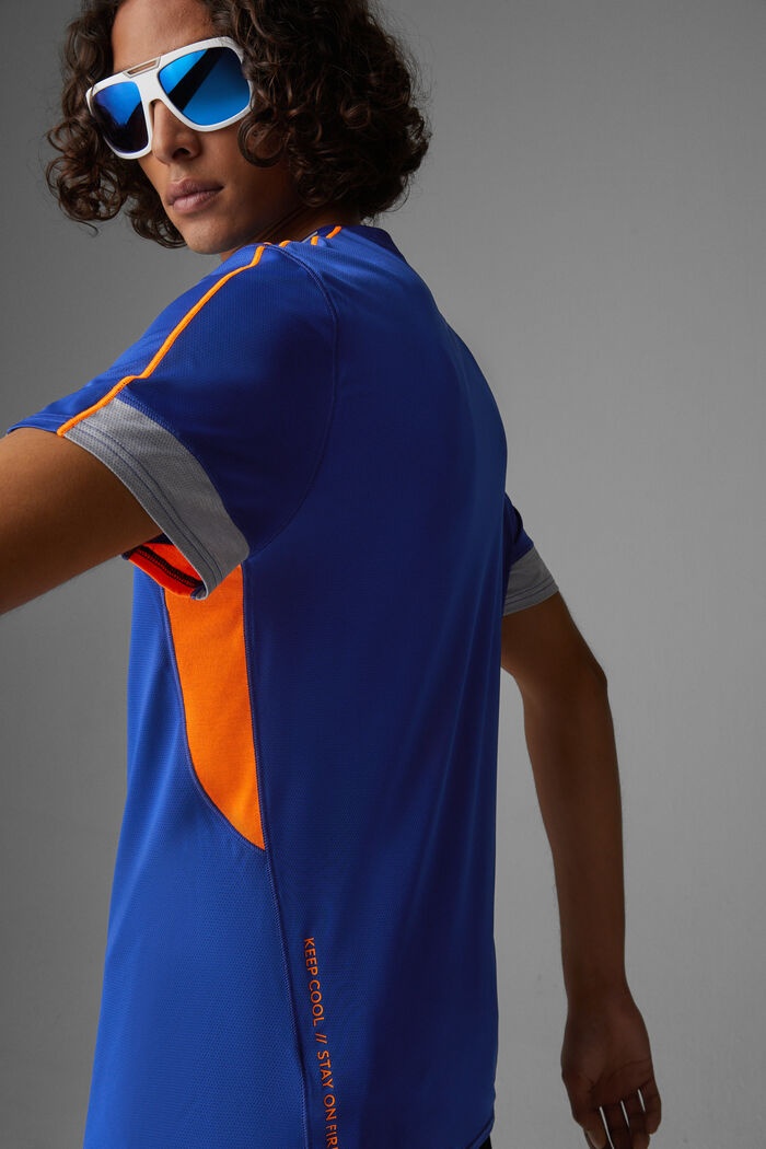 Alrey Functional shirt in Royal blue/Orange - 5