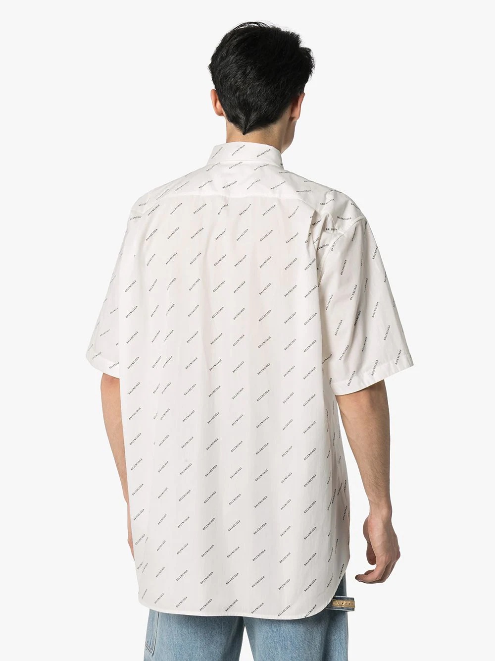 logo print cotton shirt - 4