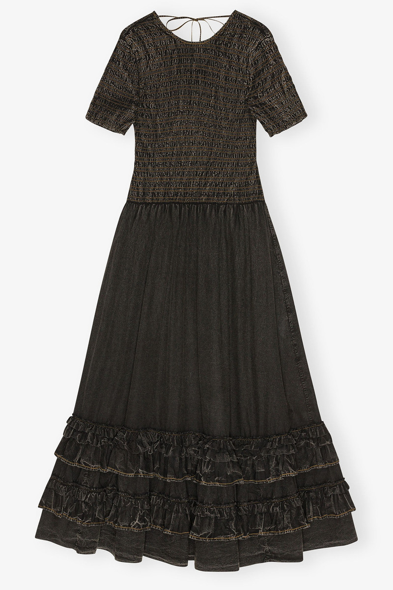 BLACK WASHED SMOCK DRESS 1