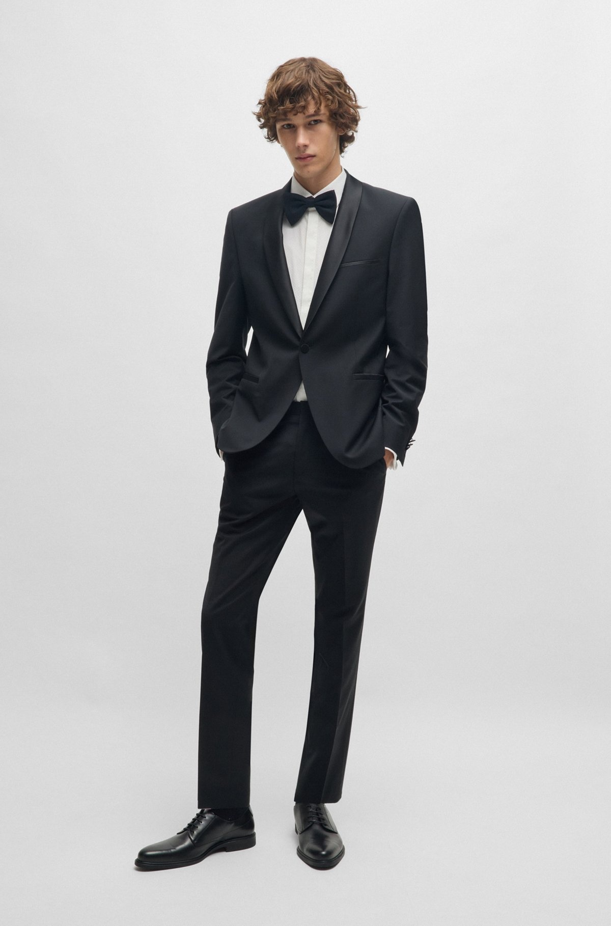 SLIM-FIT SHIRT IN STRUCTURED STRETCH COTTON - 4