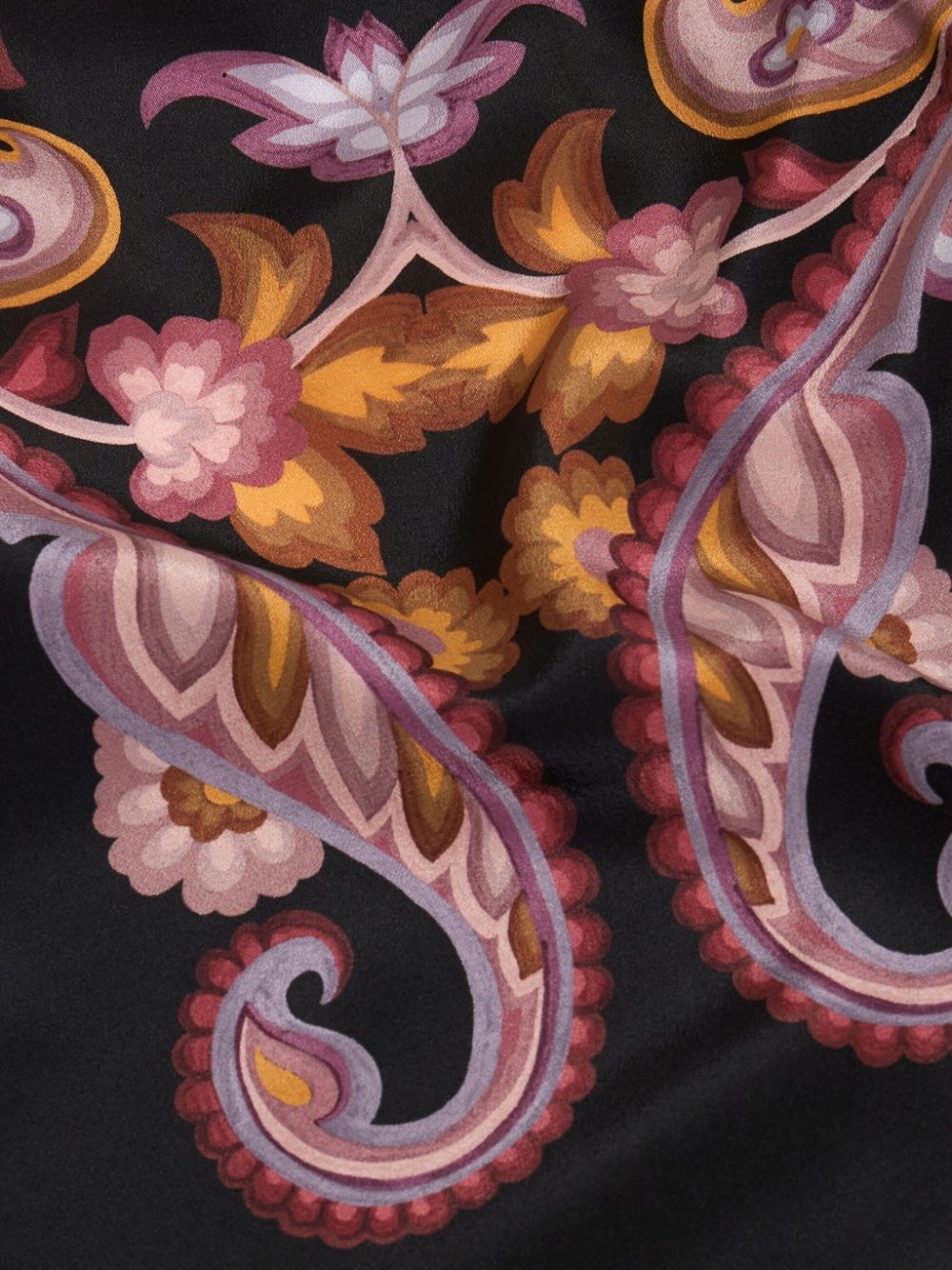printed crepe de chine blouse - 5