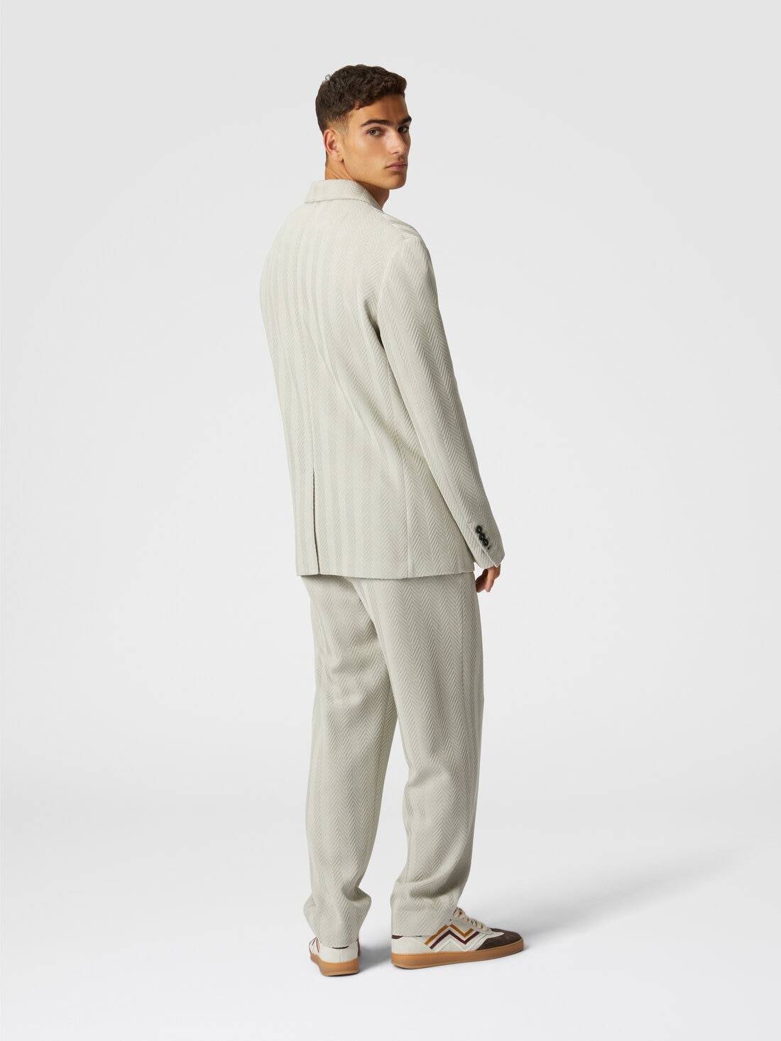 Zigzag cotton and viscose blazer - 3