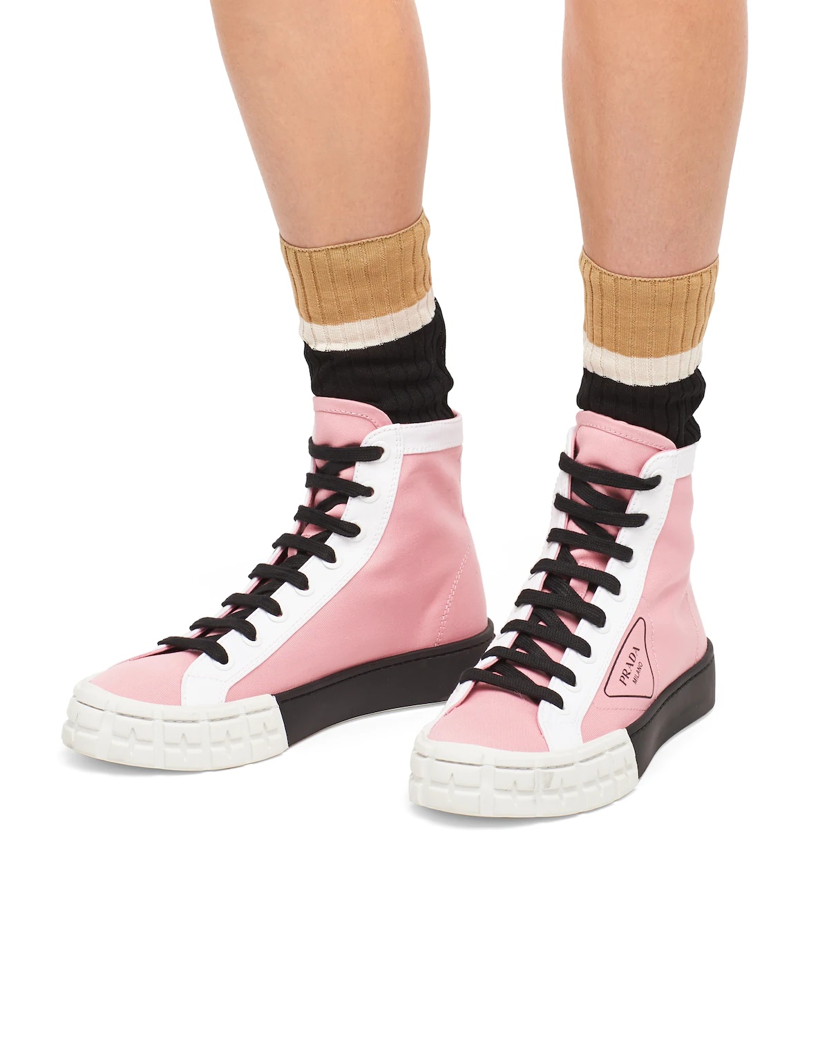 Gabardine high-top sneakers - 5