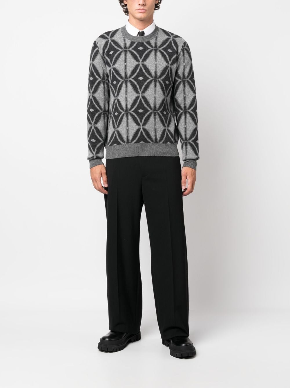 intarsia-knit wool jumper - 2