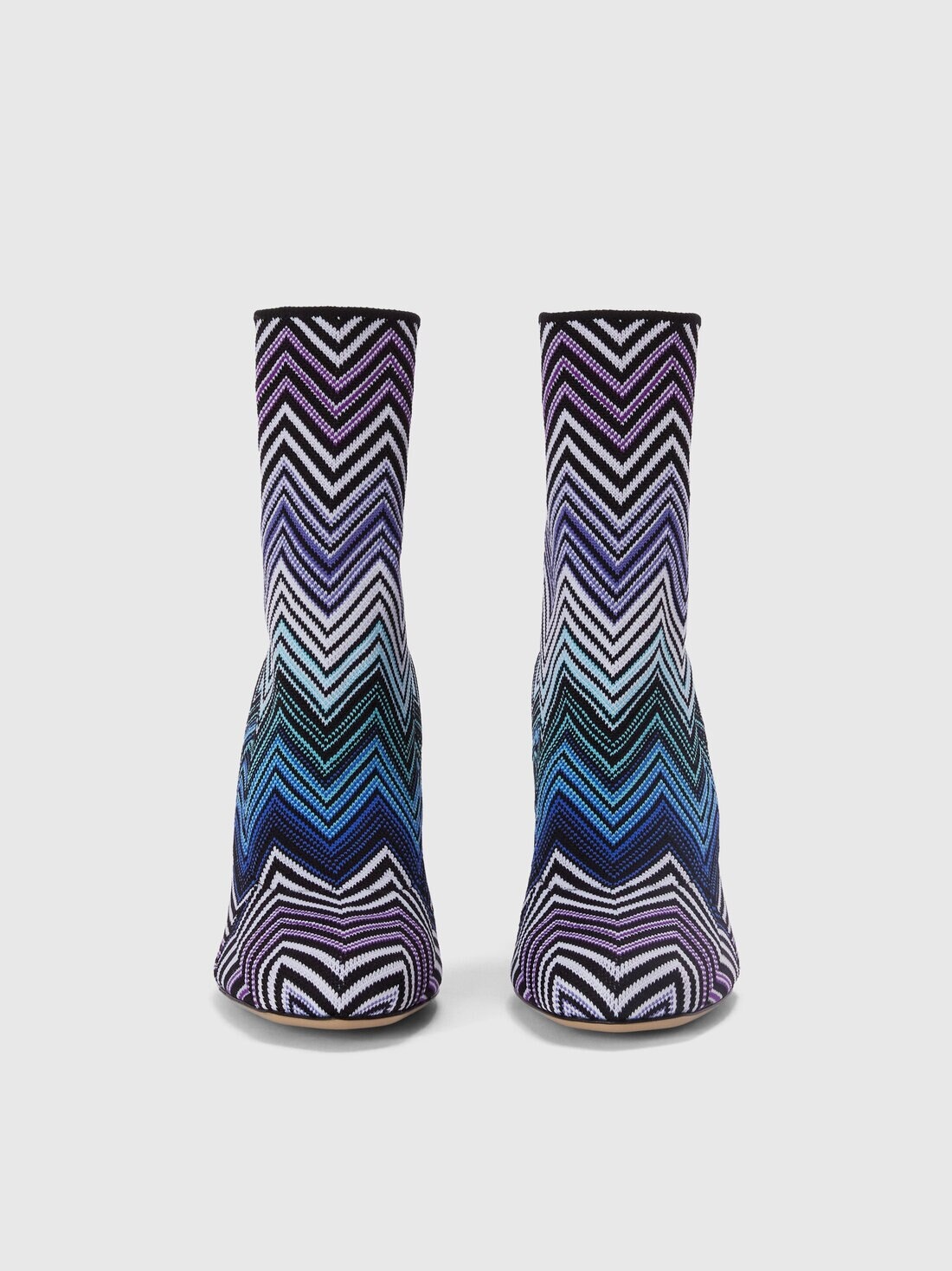 Ankle boots in zig zag fabric with culture heel - 3