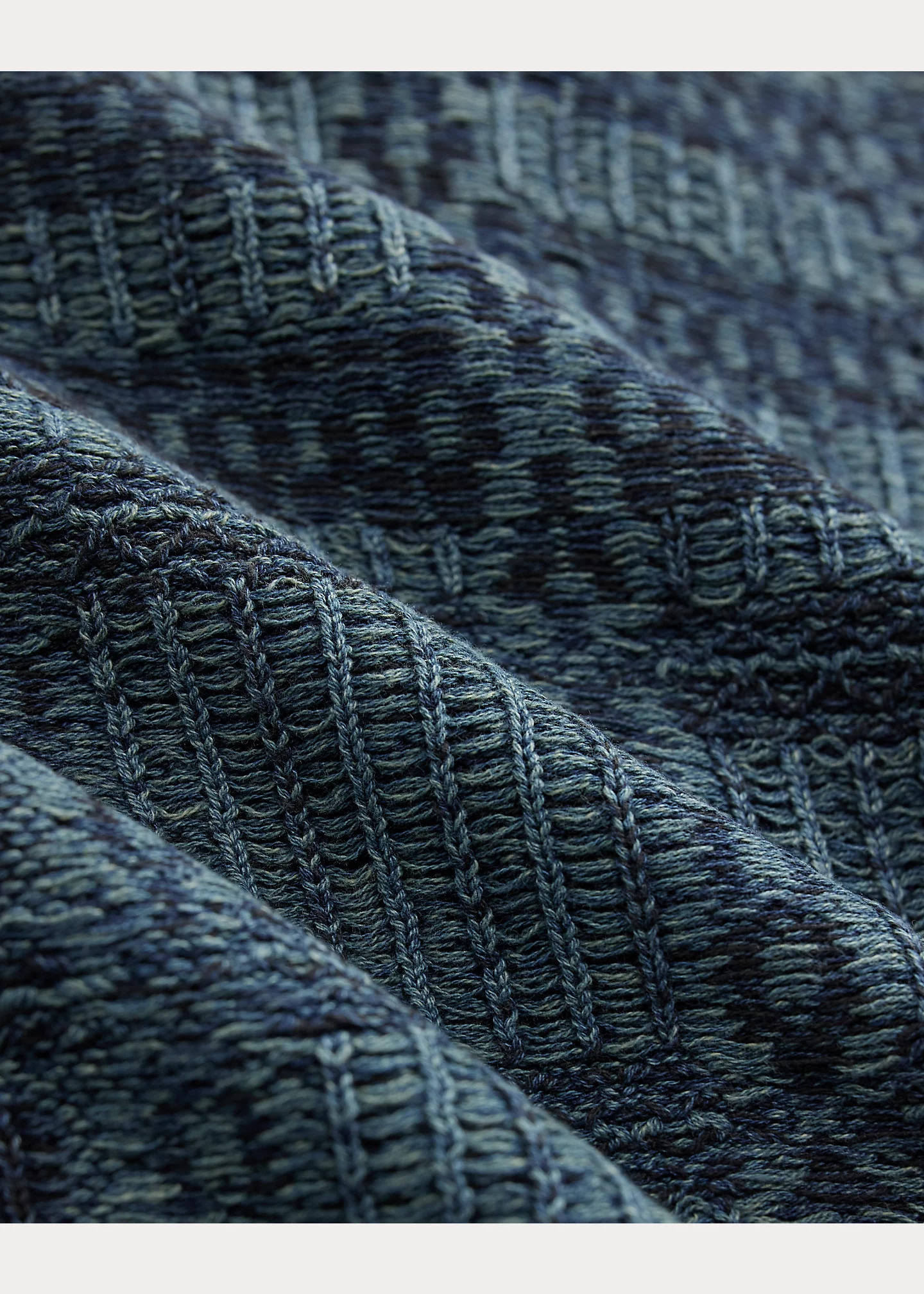 Indigo Jacquard-Knit Cotton Cardigan - 5