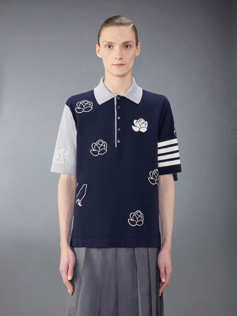 Funmix Cotton 4-Bar Rose and Raven Polo 1