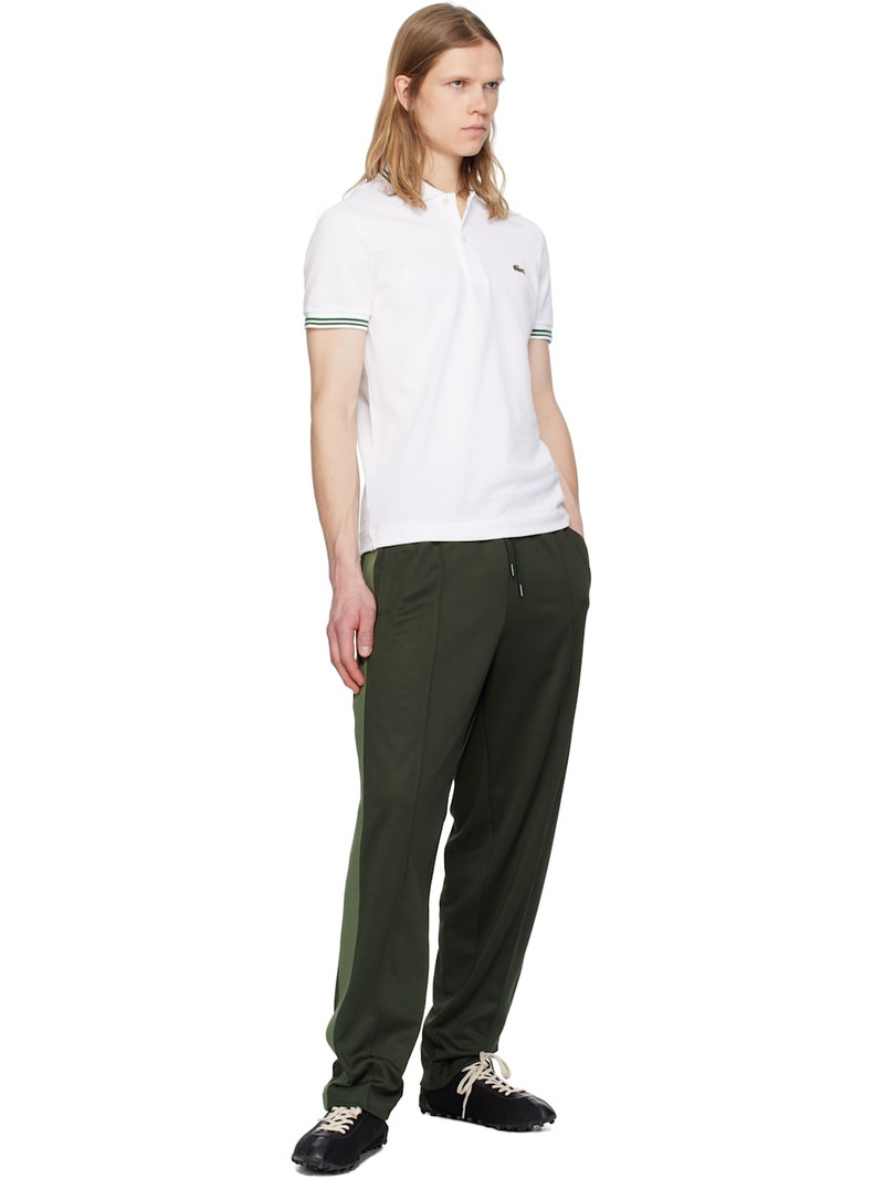 LACOSTE White Regular Fit Trim Accent Polo outlook