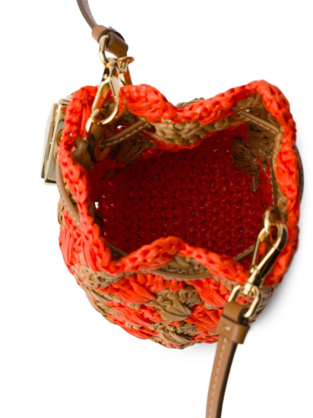 mini crochet-knit bucket bag - 5