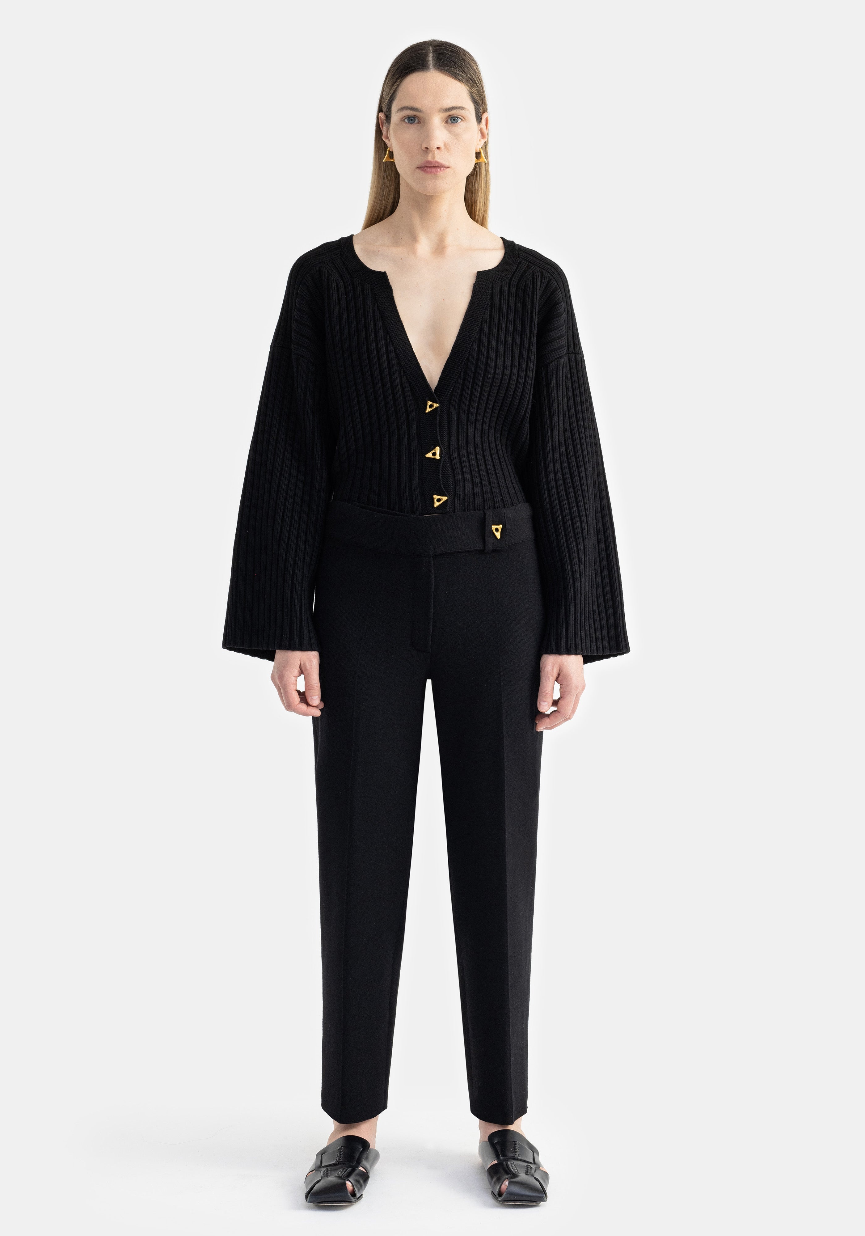 パンツ Aeron Madeleine - Knitted Suiting Pants AERON MADELEINE Knitted suiting pants | aeron | REVERSIBLE