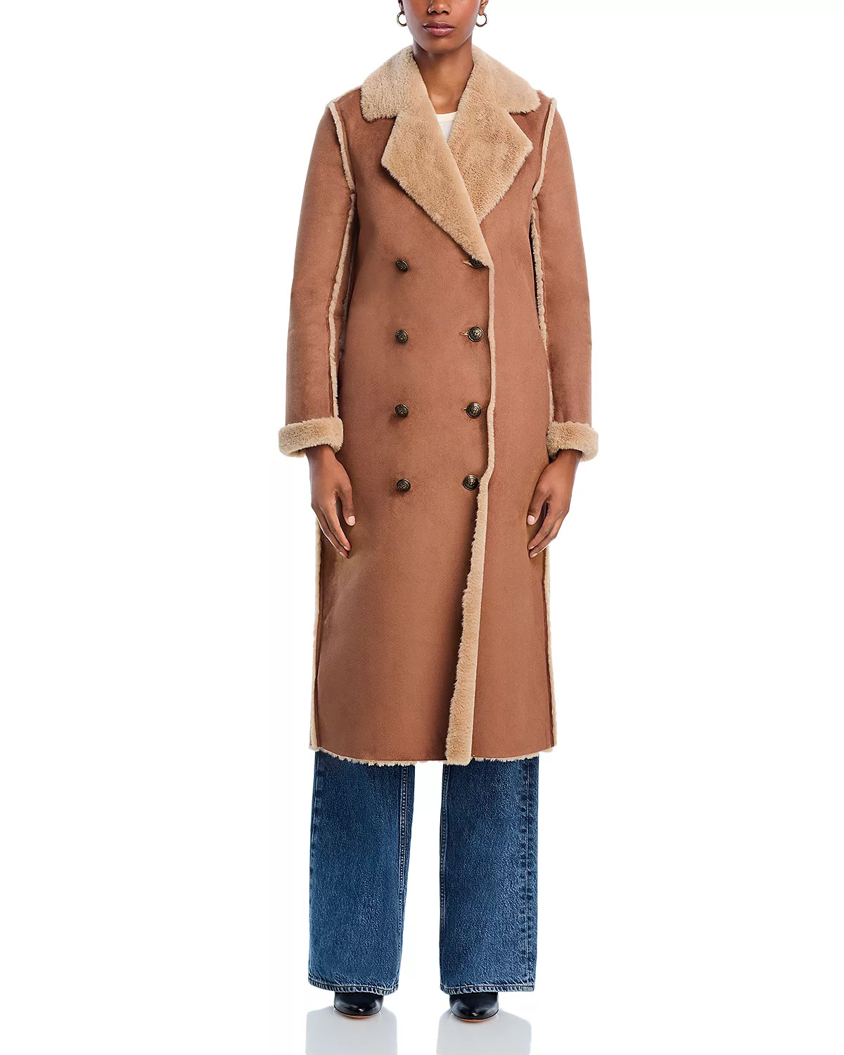 Citron Faux Fur Maxi Coat - 4