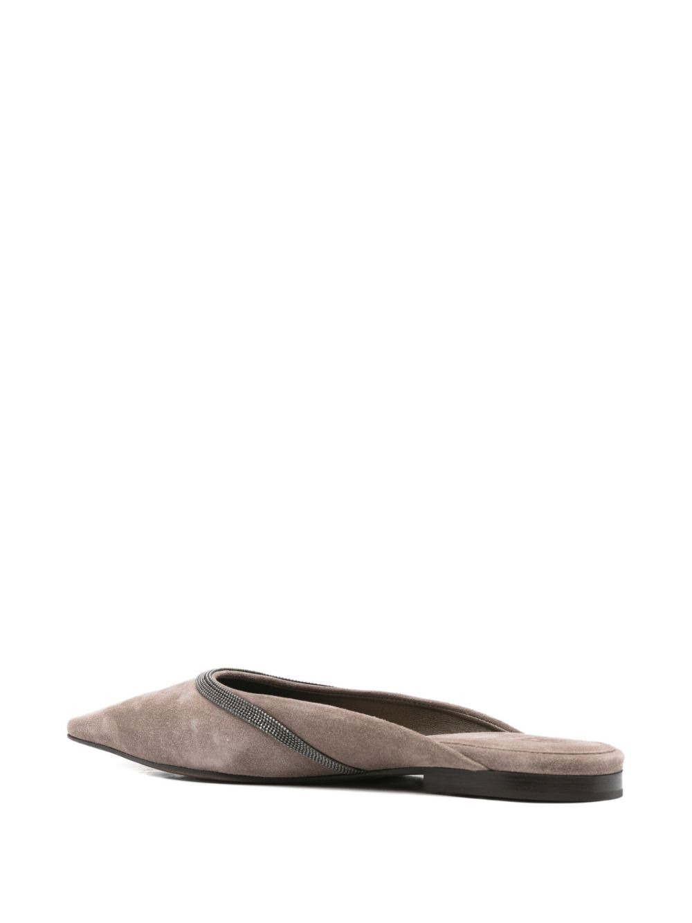 Monili-chain suede mules - 3