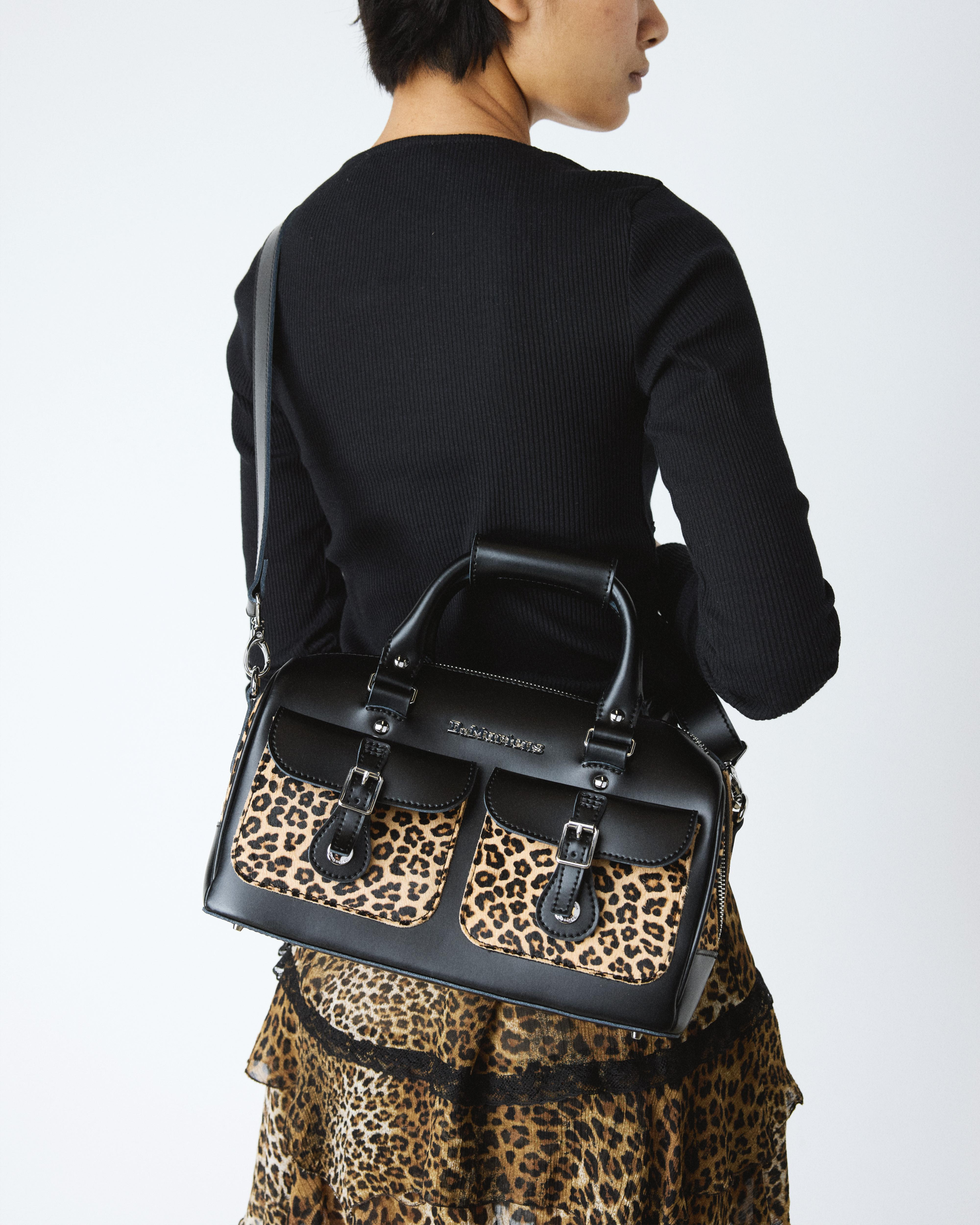Top Handle Bag Leopard Print Hair On - 2