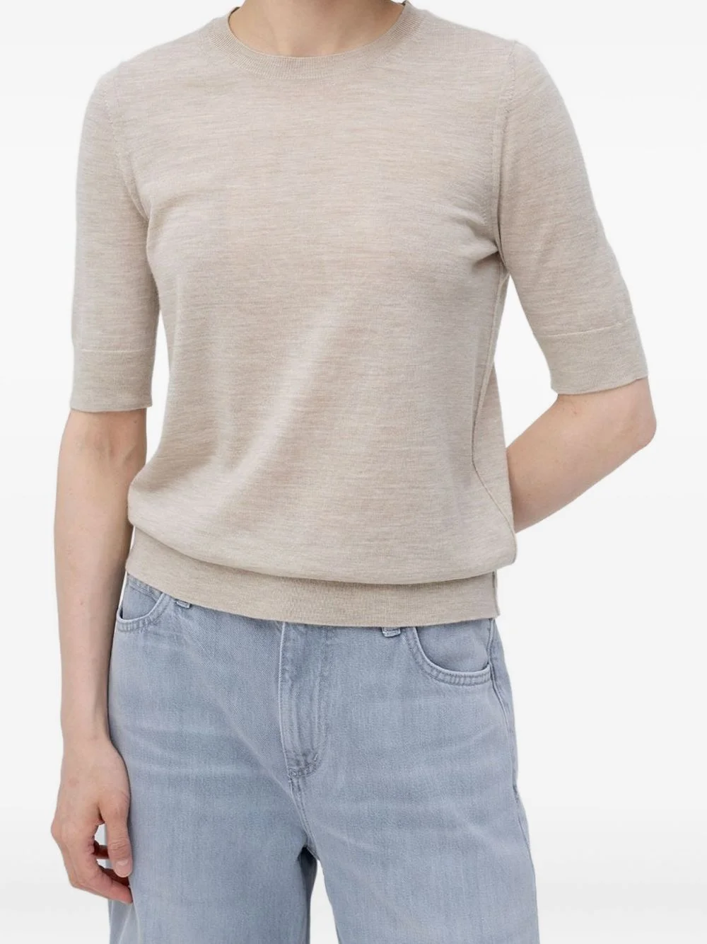 short-sleeve sweater - 1