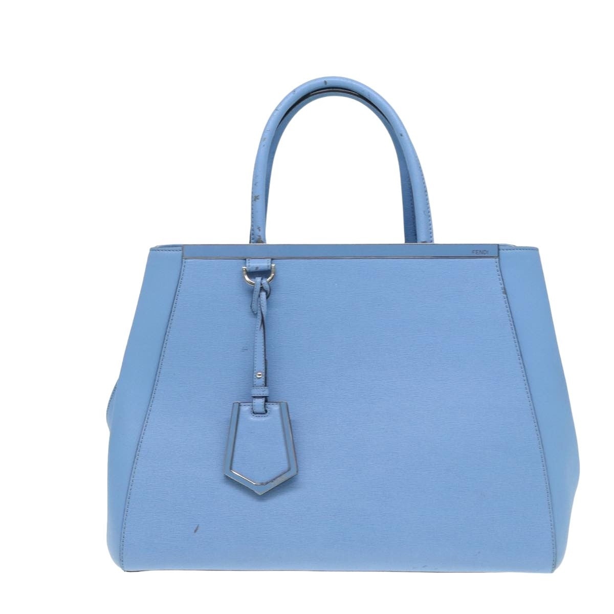 FENDI Hand Bag Leather Blue - 13