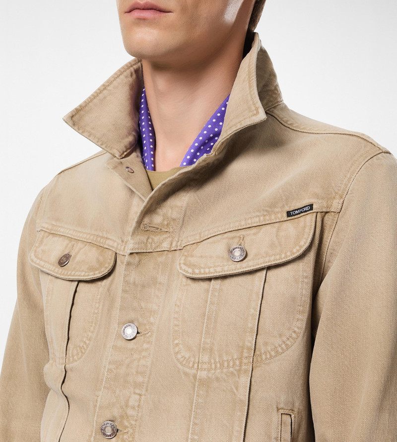 TOM FORD WASHED SAND ICON DENIM JACKET outlook