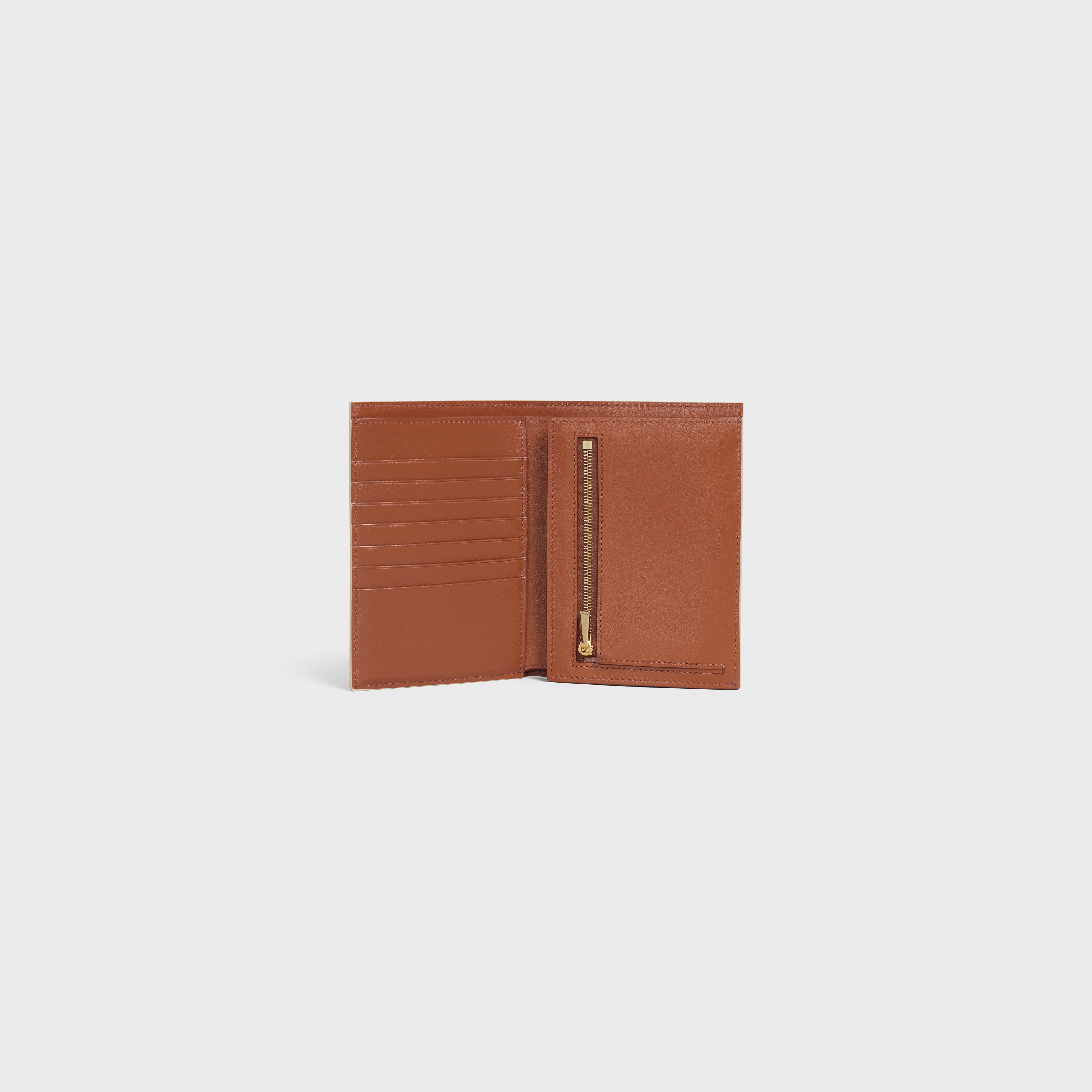 Medium strap wallet in Triomphe Canvas and Lambskin - 4
