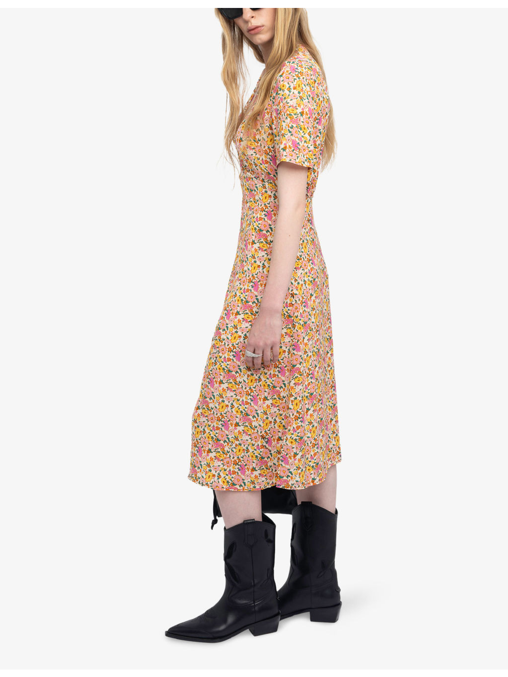Rhodral Floral-Print Woven Midi Dress - 3
