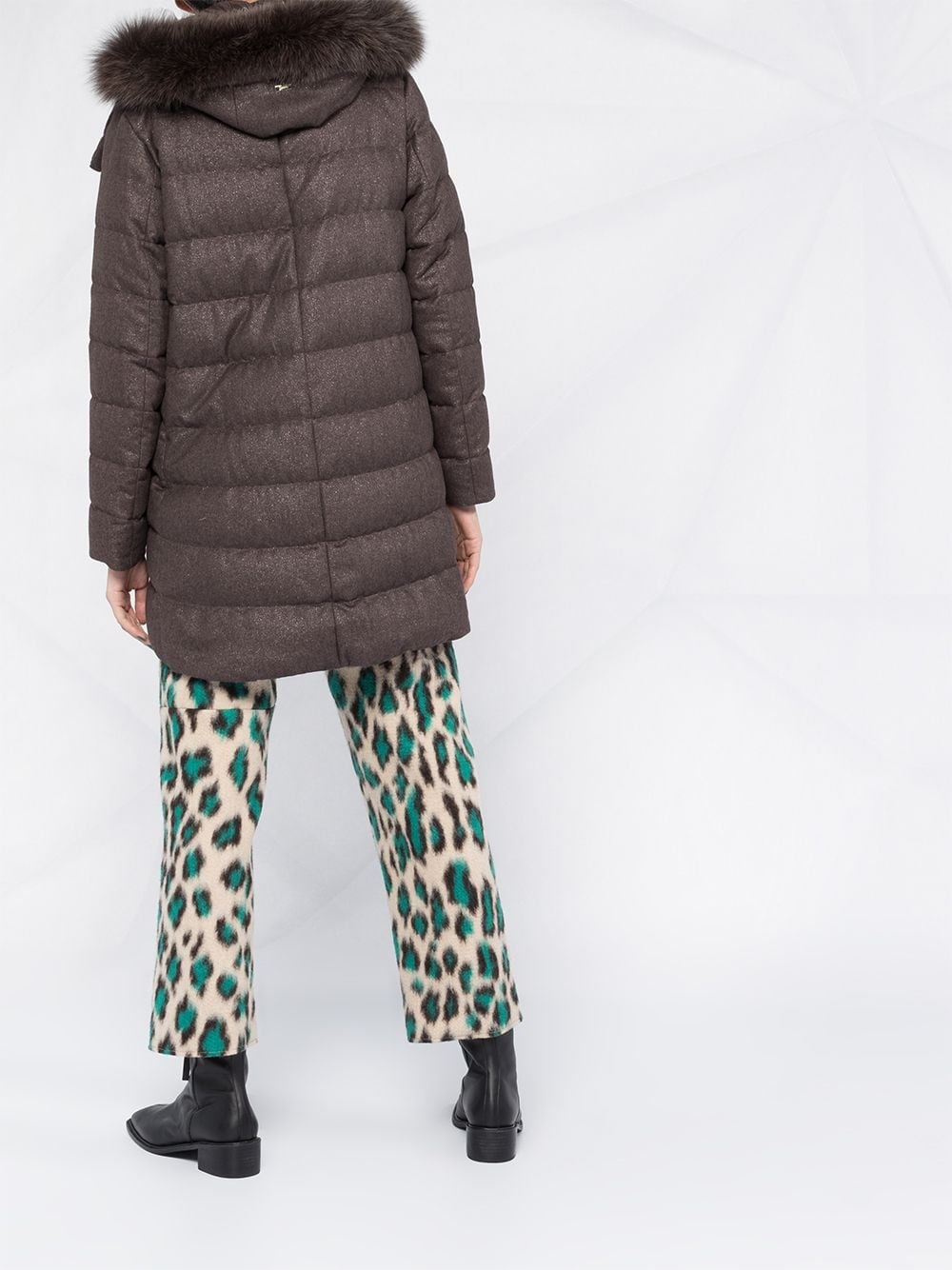 glitter effect puffer jacket - 6