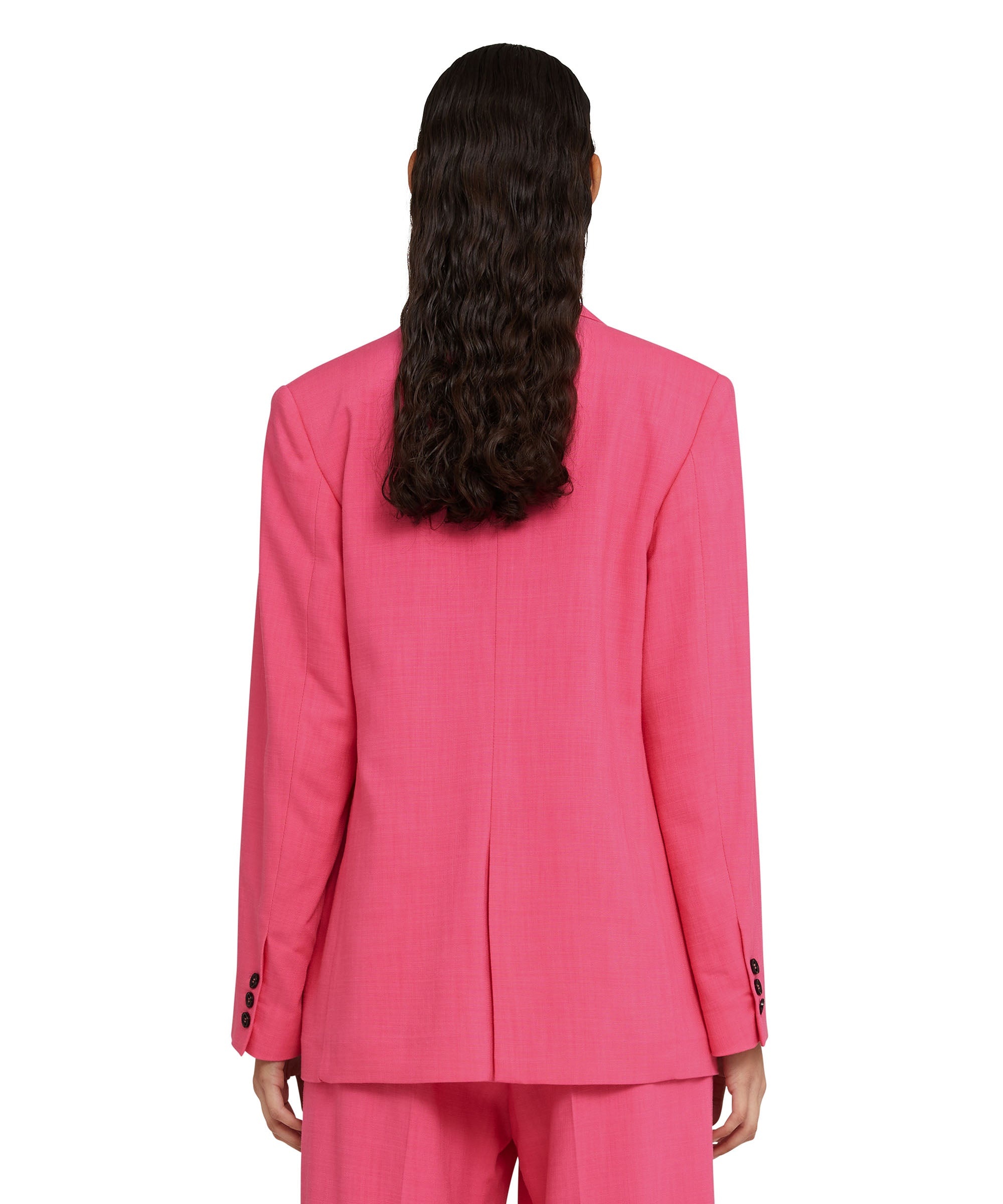 Coarse viscose blazer with wrap design - 3