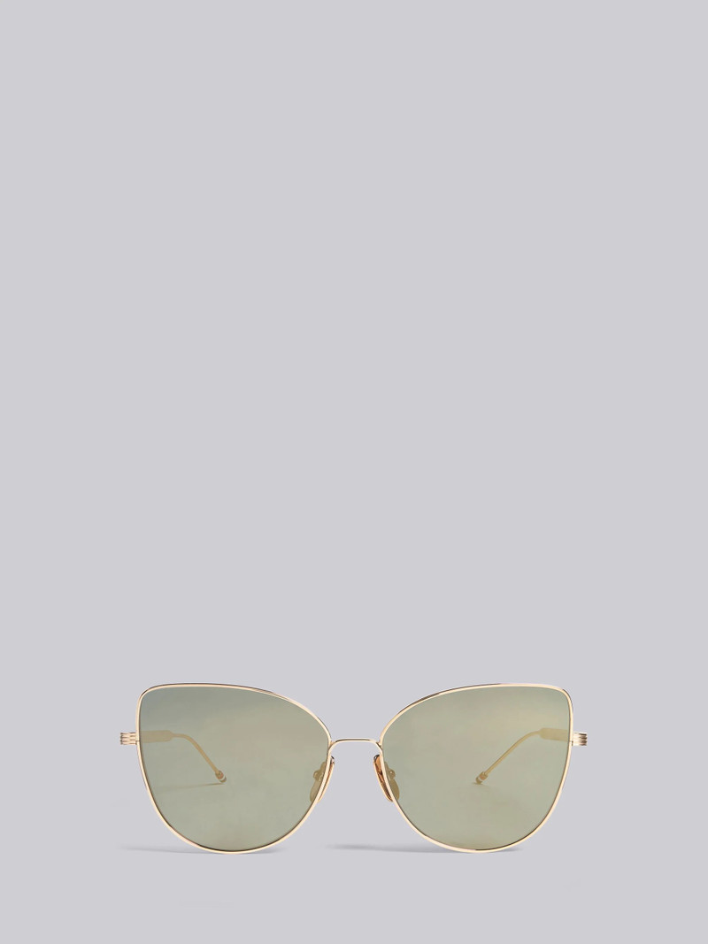 TB121 - Silver and Gold Flash Cat Eye Sunglasses 1