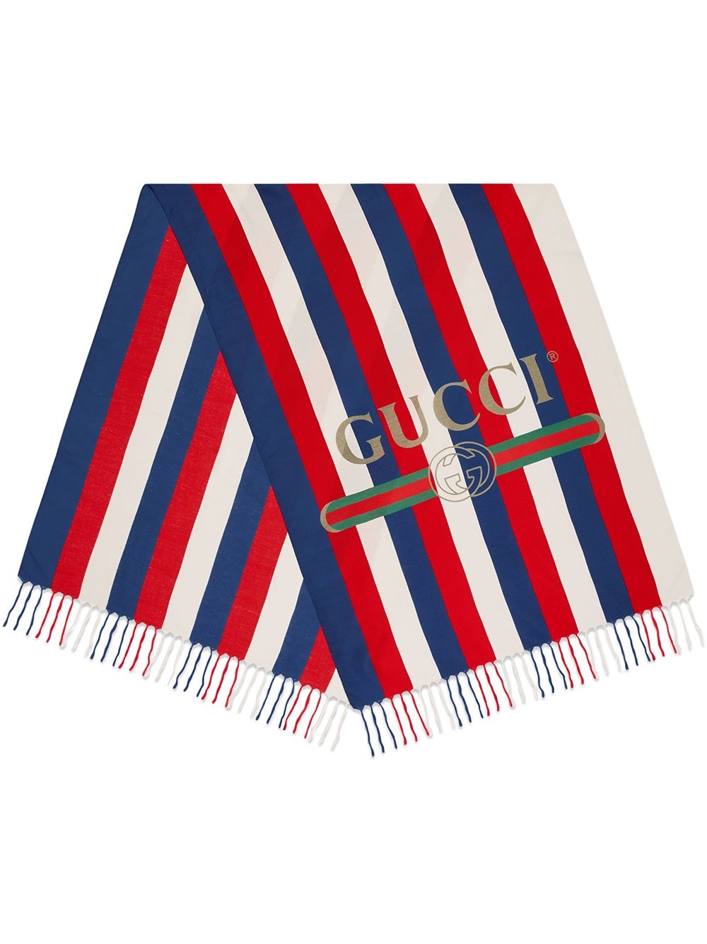 Sylvie stripe modal silk scarf - 1