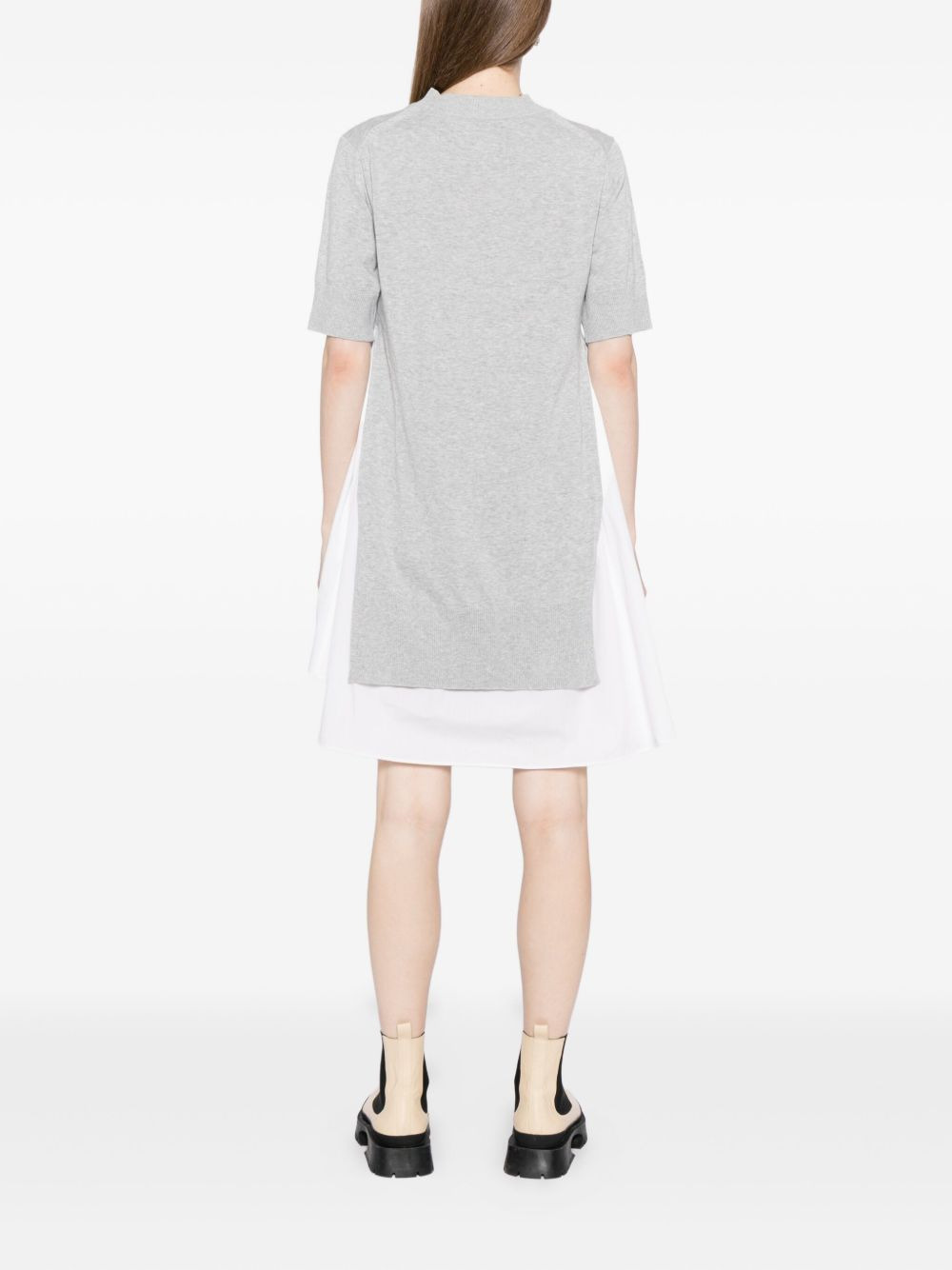 poplin-patch dress - 4