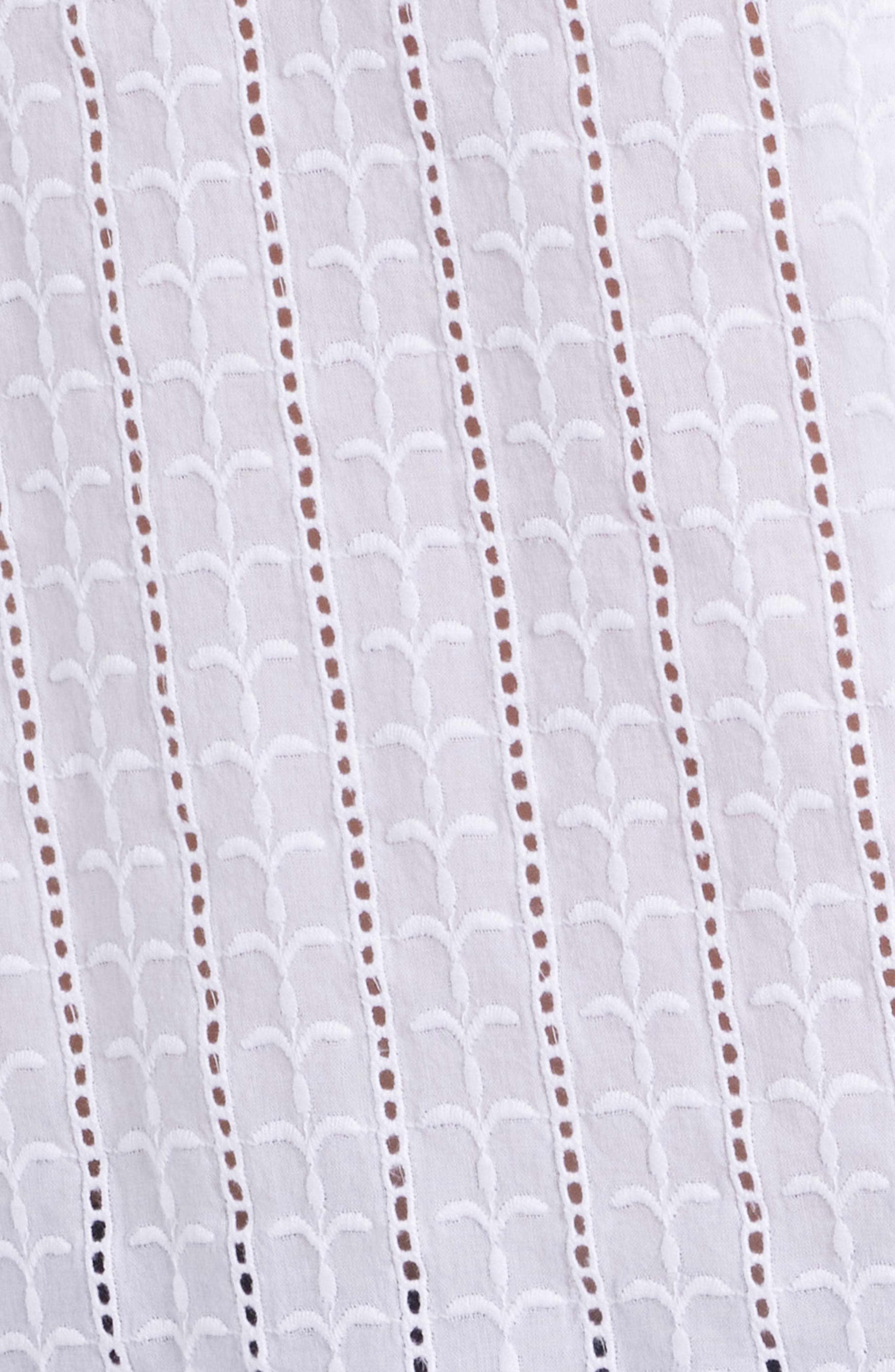 BOSS Lars Pointelle Stripe Camp Shirt in White at Nordstrom - 5