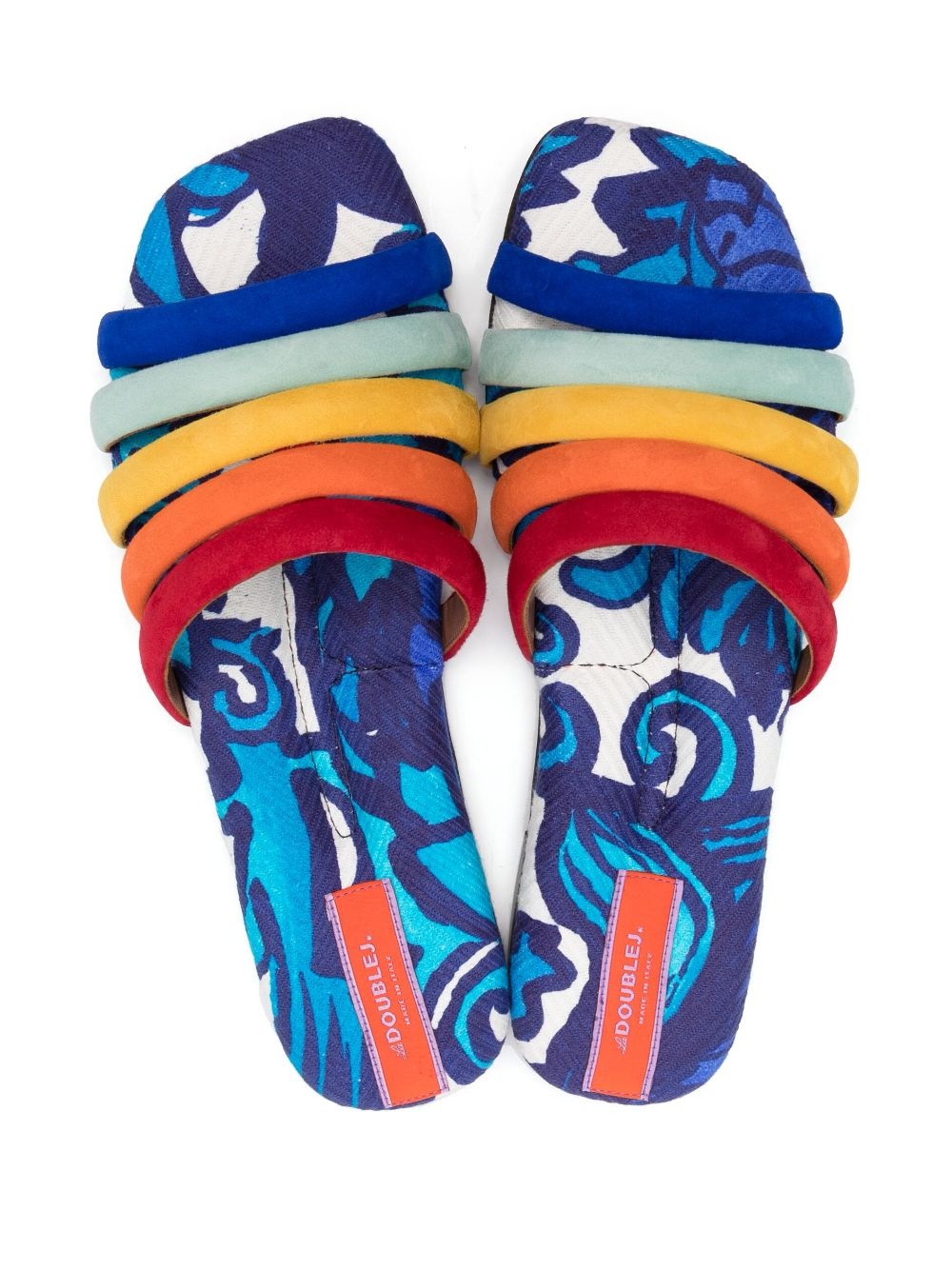 Tones cotton-chevron slides - 4