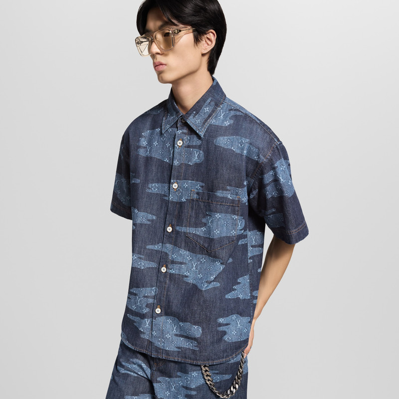 Louis Vuitton Monogram Short-Sleeved Chambray Shirt outlook