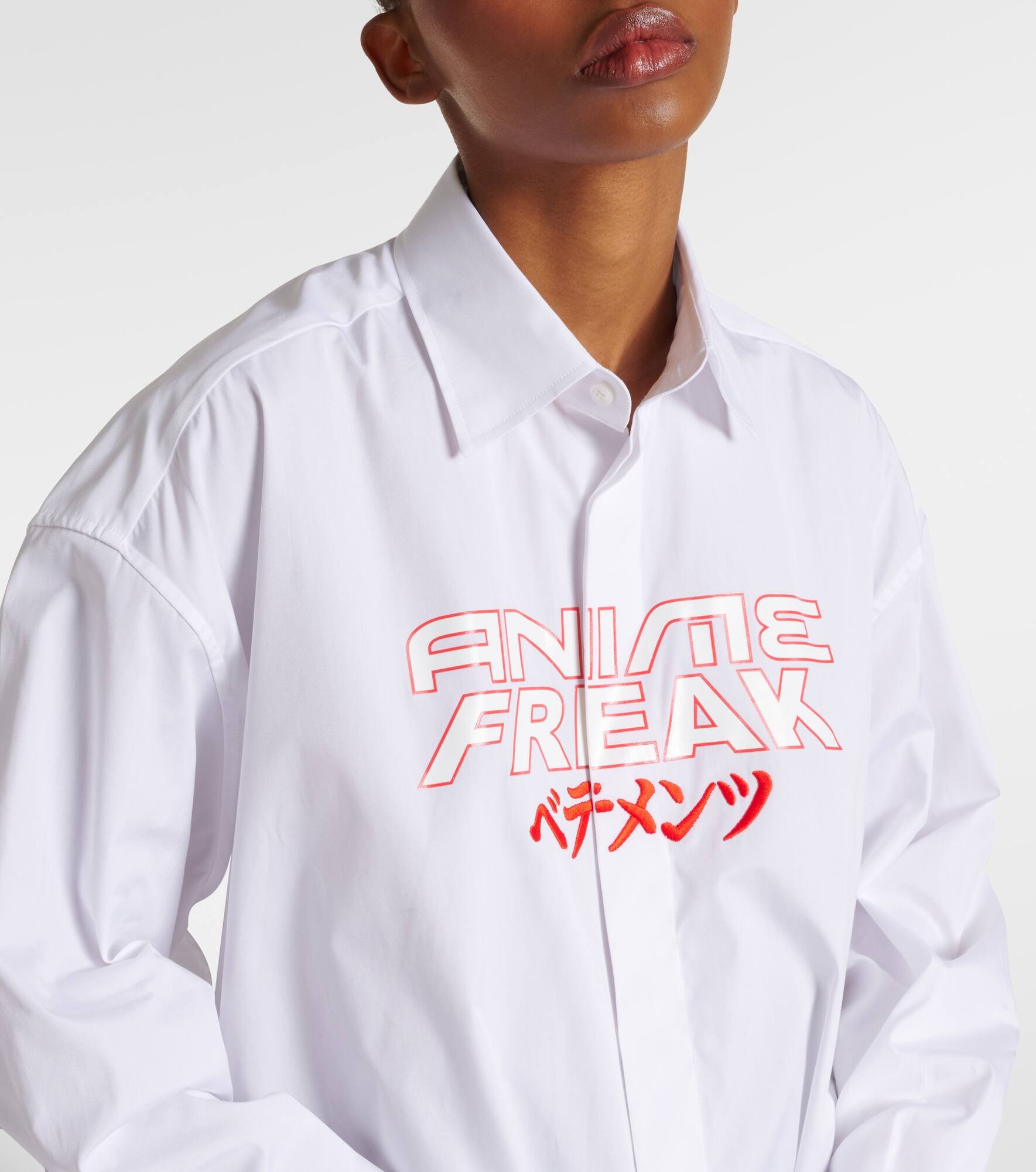 Oversized printed cotton shirt - 4