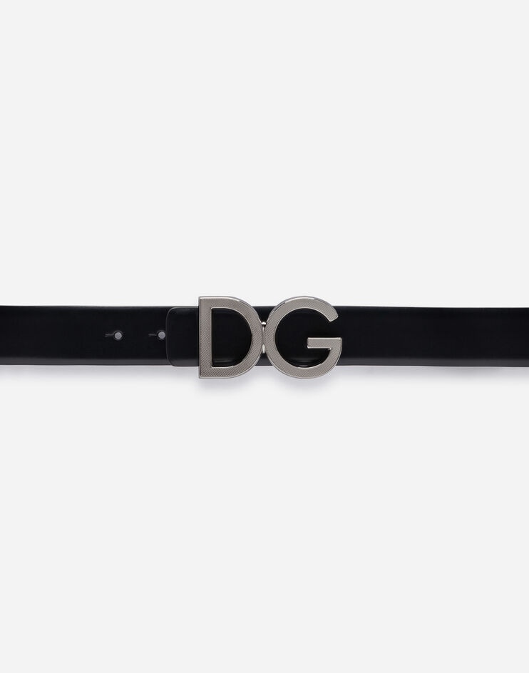 Calfskin belt with DG logo - 3