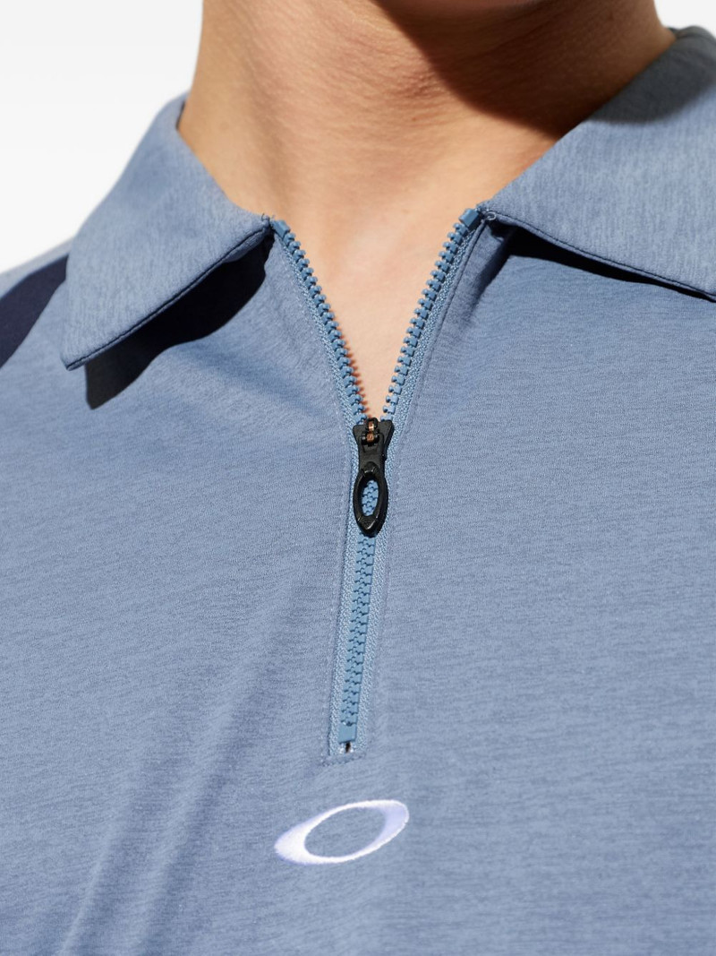 zip detail colour-block polo shirt 5